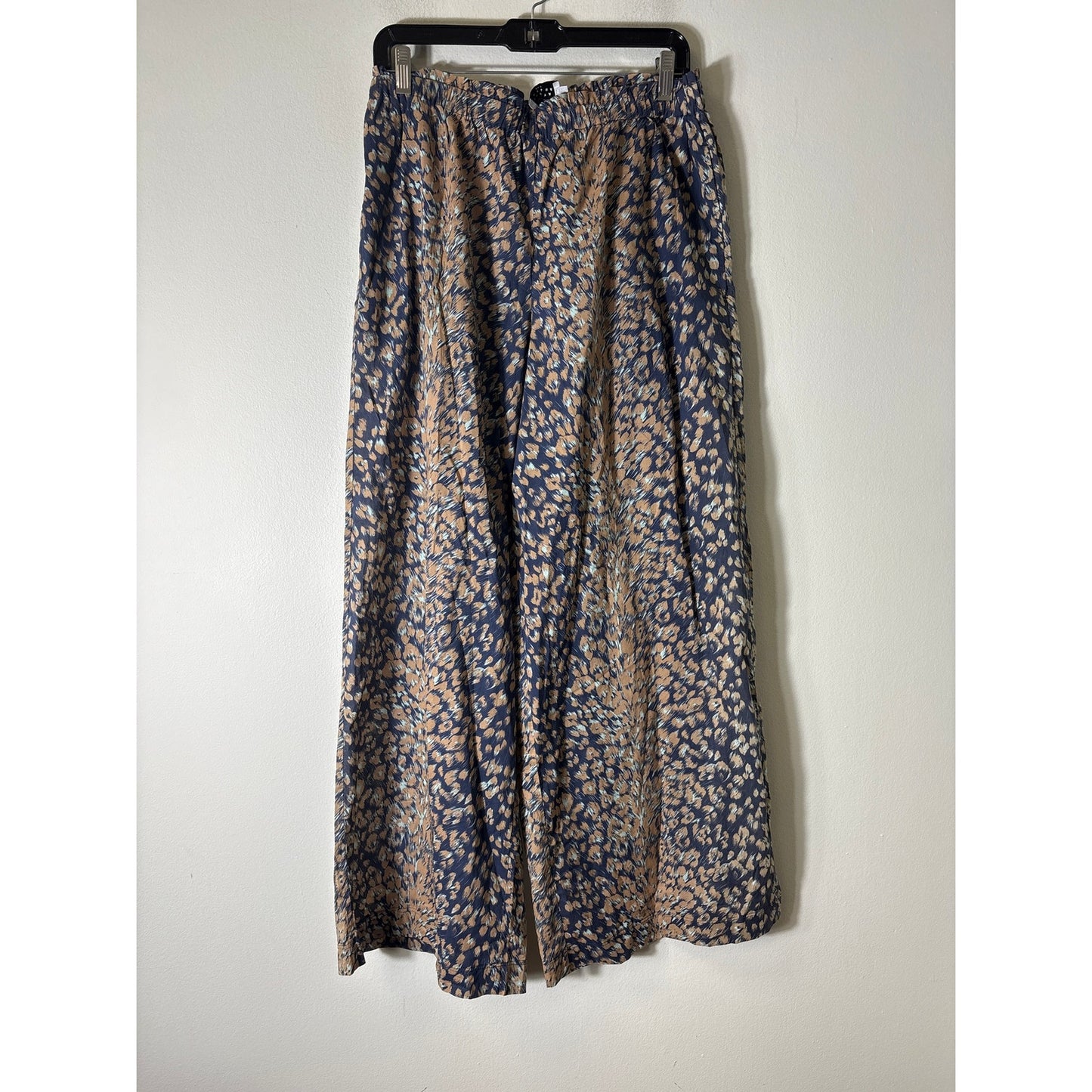 Tanya Taylor Ralia lightweight Wide Leg Stretchy waist beach vacation pants Sz L