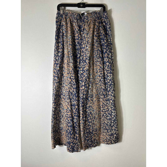Tanya Taylor Ralia lightweight Wide Leg Stretchy waist beach vacation pants Sz L