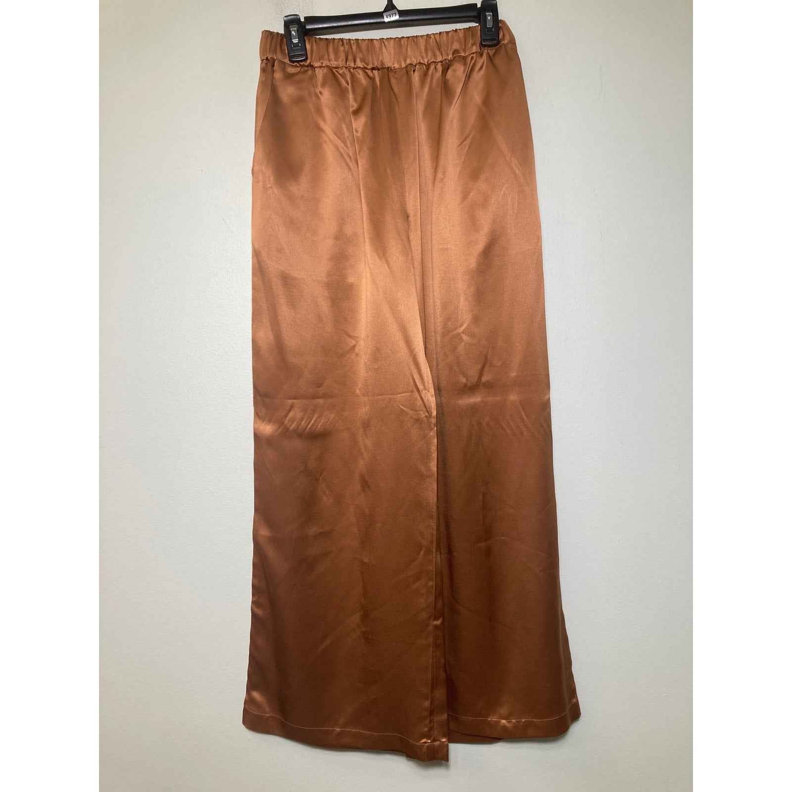 CO Brand Copper Silk Wide Leg Pants Sz M