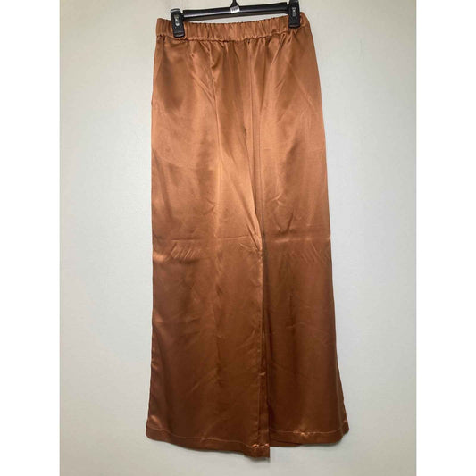 CO Brand Copper Silk Wide Leg Pants Sz M