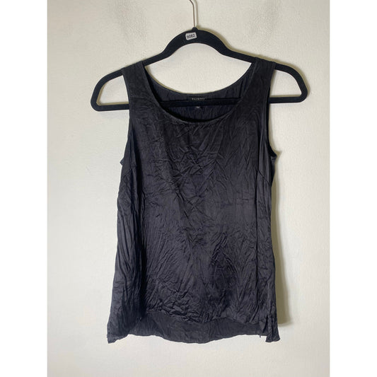 Talbots Black Crinkle Tank sz 2