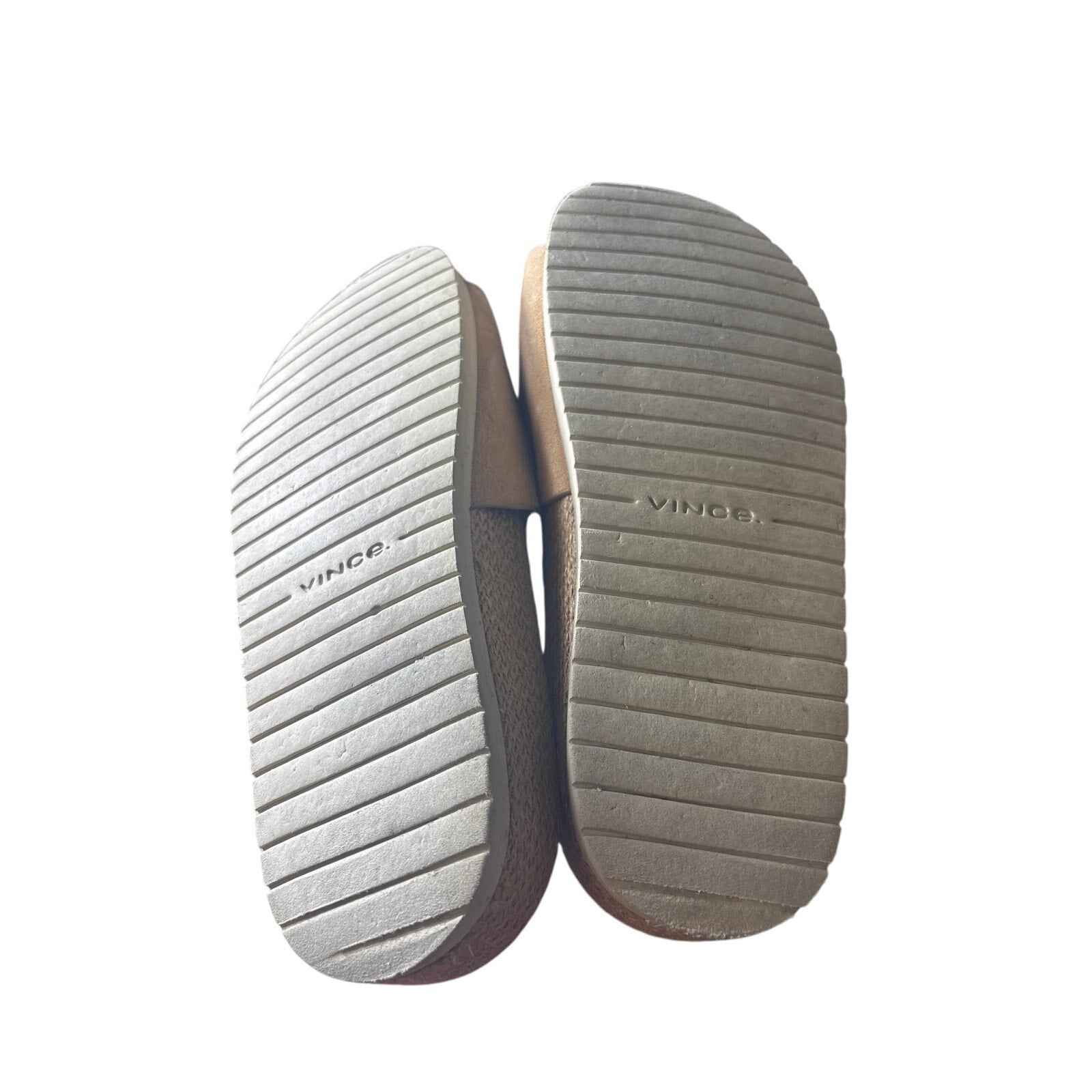 Vince Beige Suede Slip on Sandal Sz 39