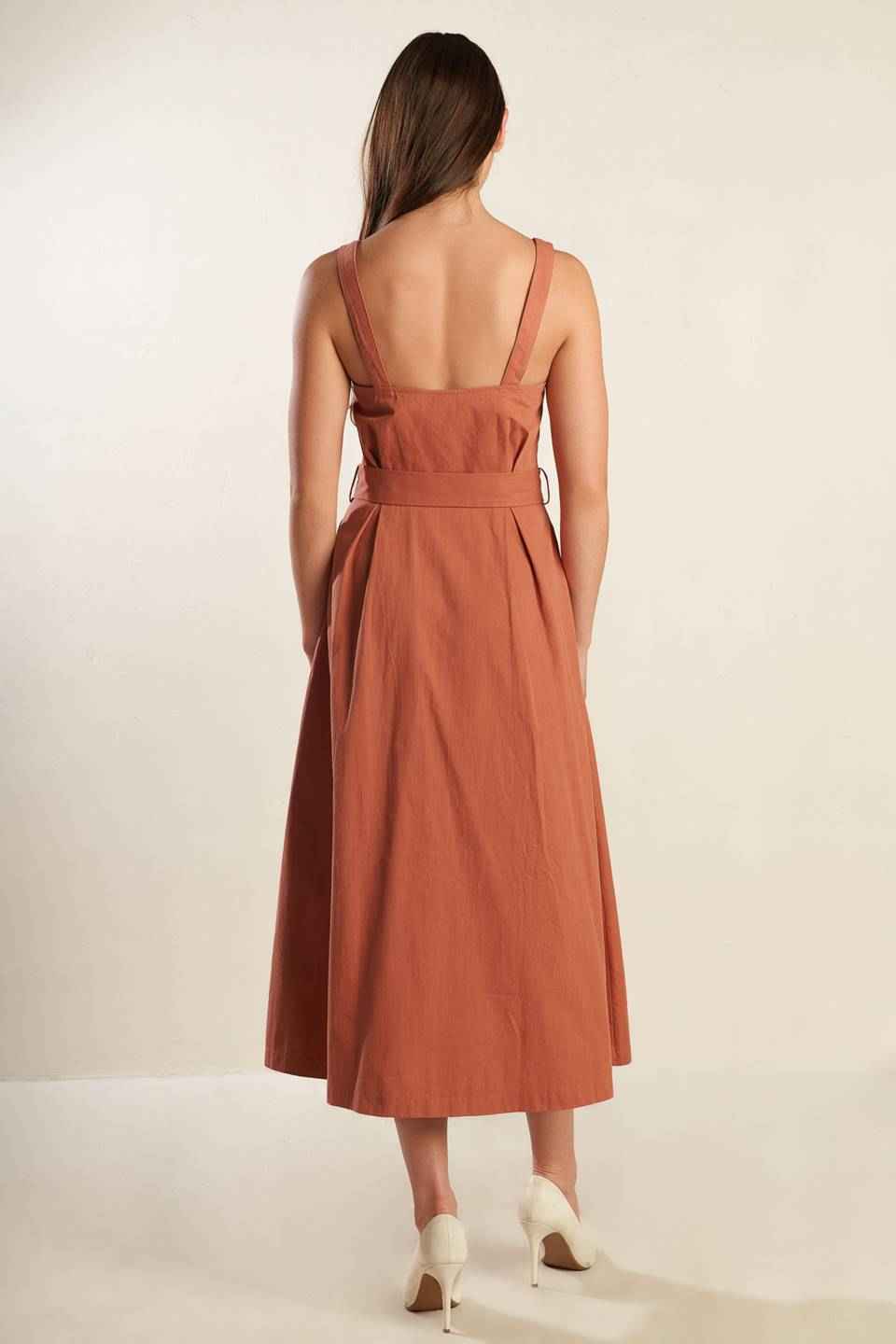 CALIFORNIA DREAMING WOVEN MIDI DRESS
