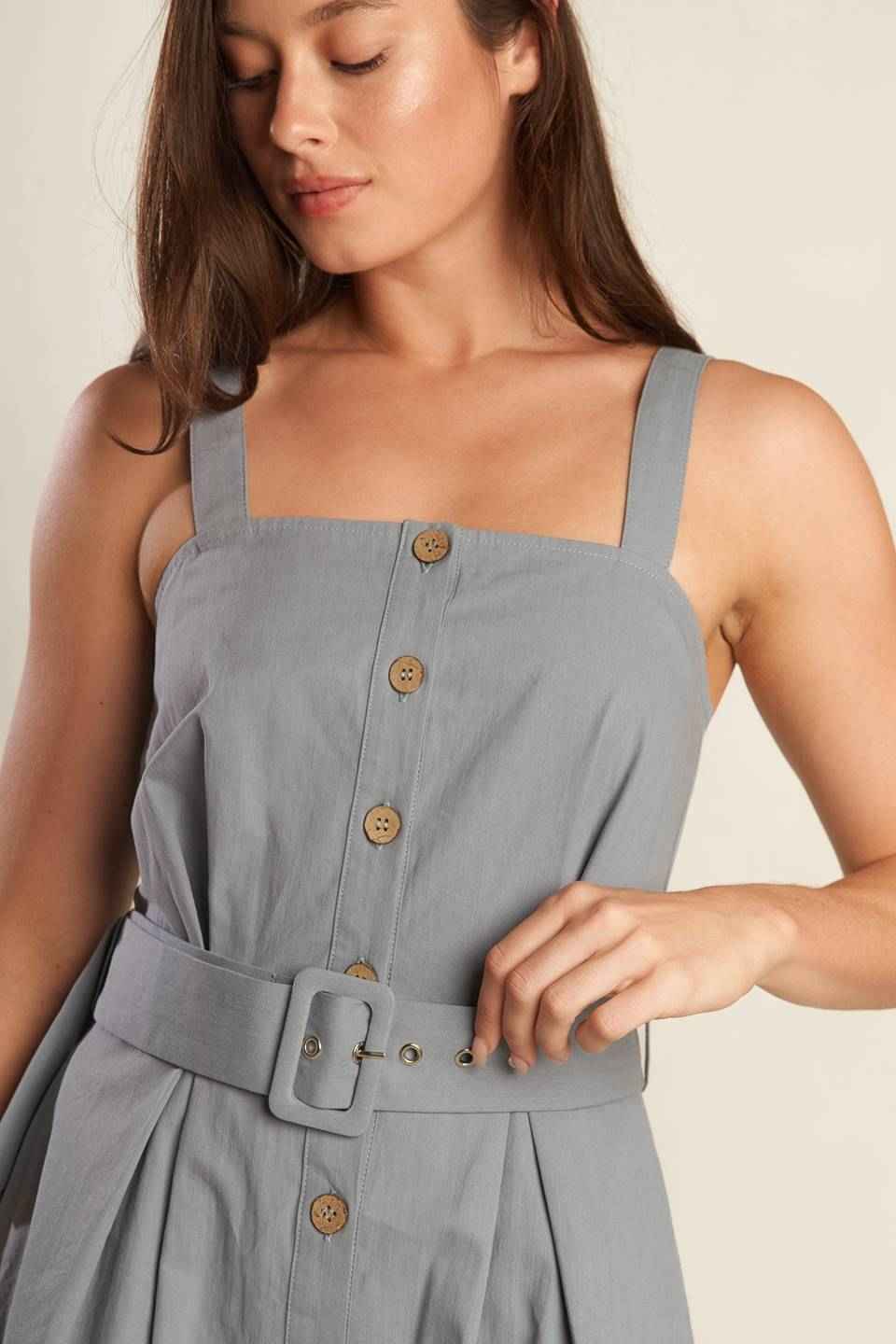 CALIFORNIA DREAMING WOVEN MIDI DRESS