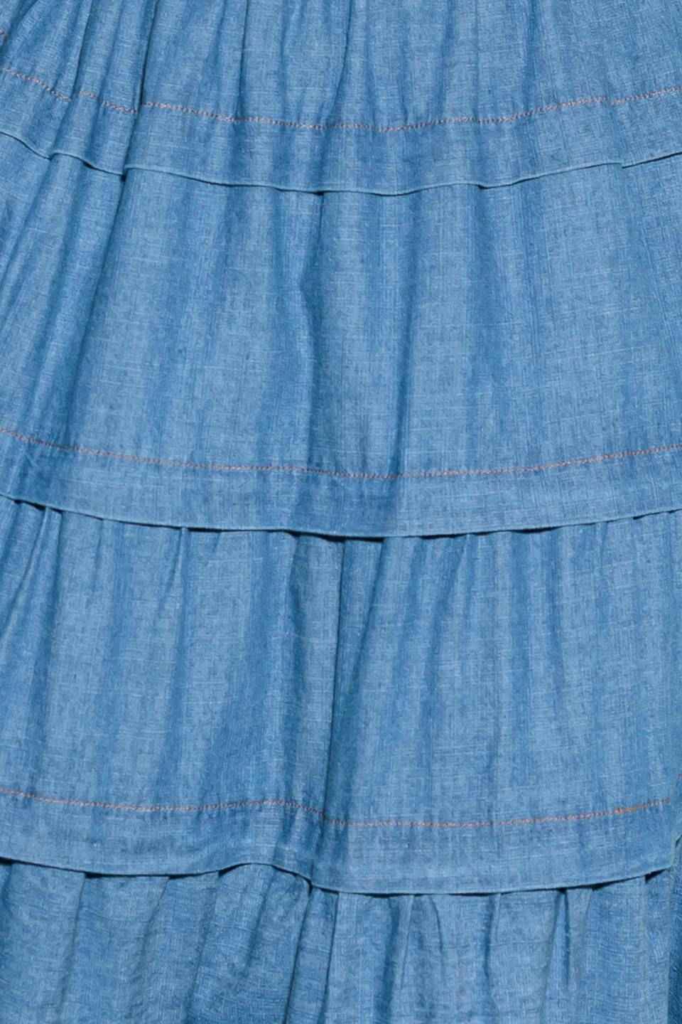 ETERNAL DESIRE DENIM MIDI DRESS