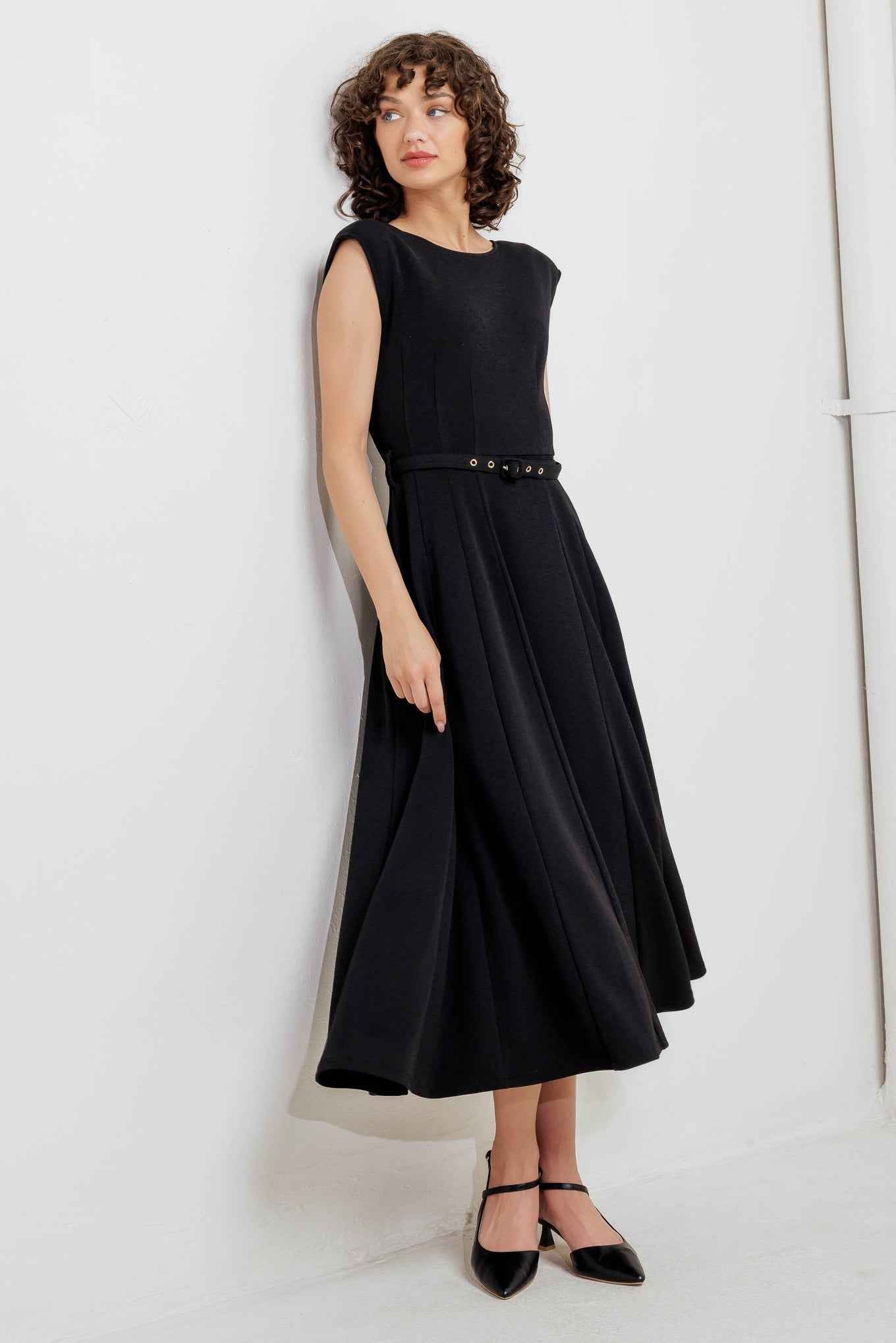 MODERN MONA WOVEN MIDI DRESS