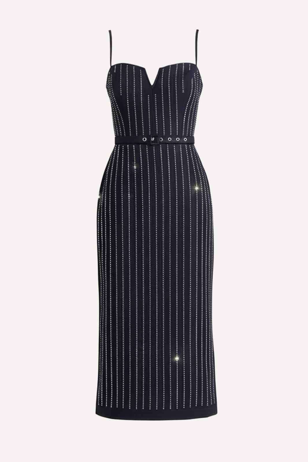 VERTICAL GRACE WOVEN MIDI DRESS