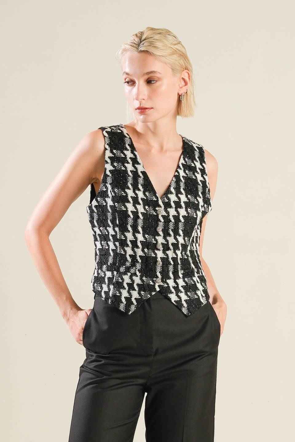 WHEN I'M WITH YOU TWEED VEST