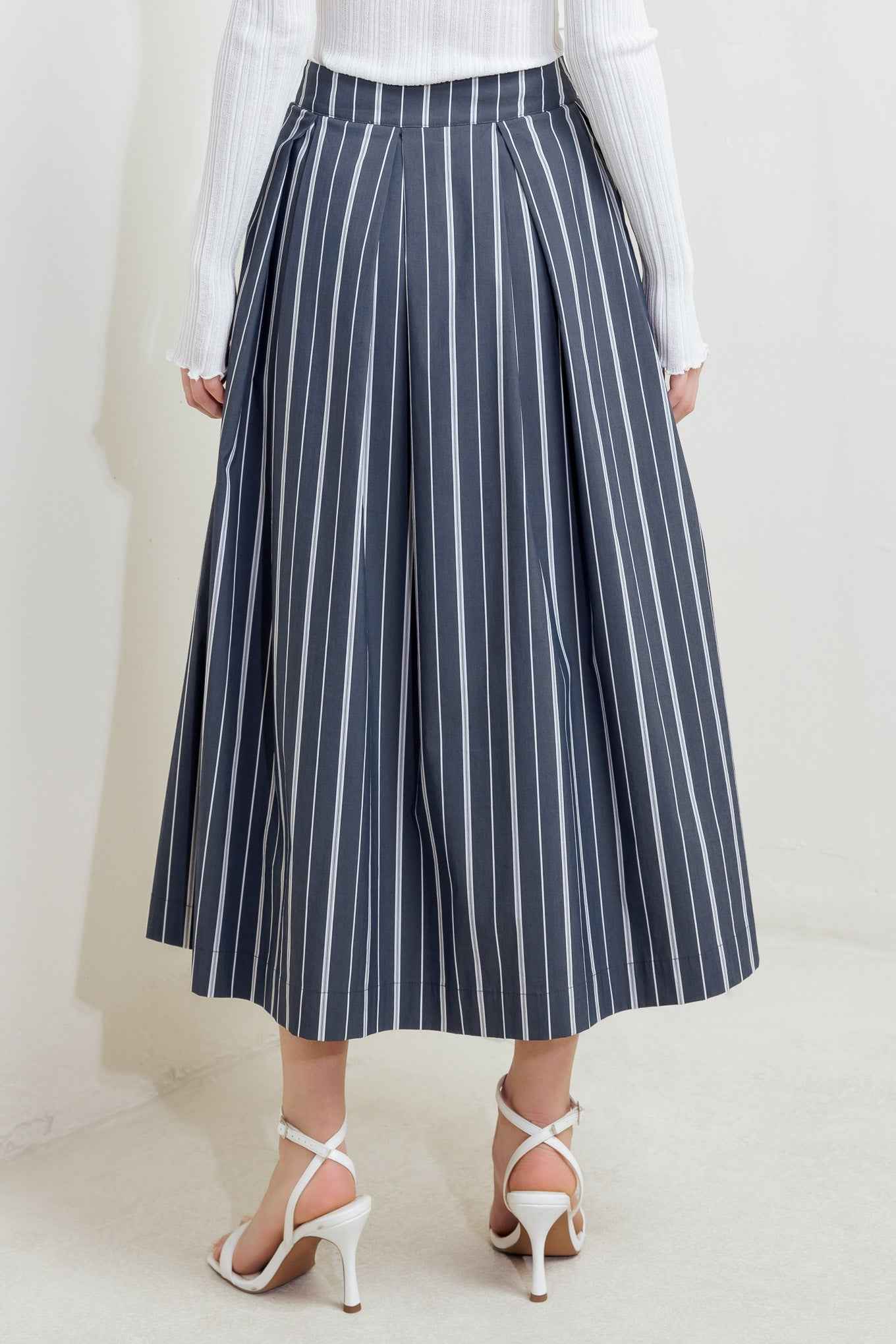 BEHIND THE GRIN WOVEN MIDI SKIRT
