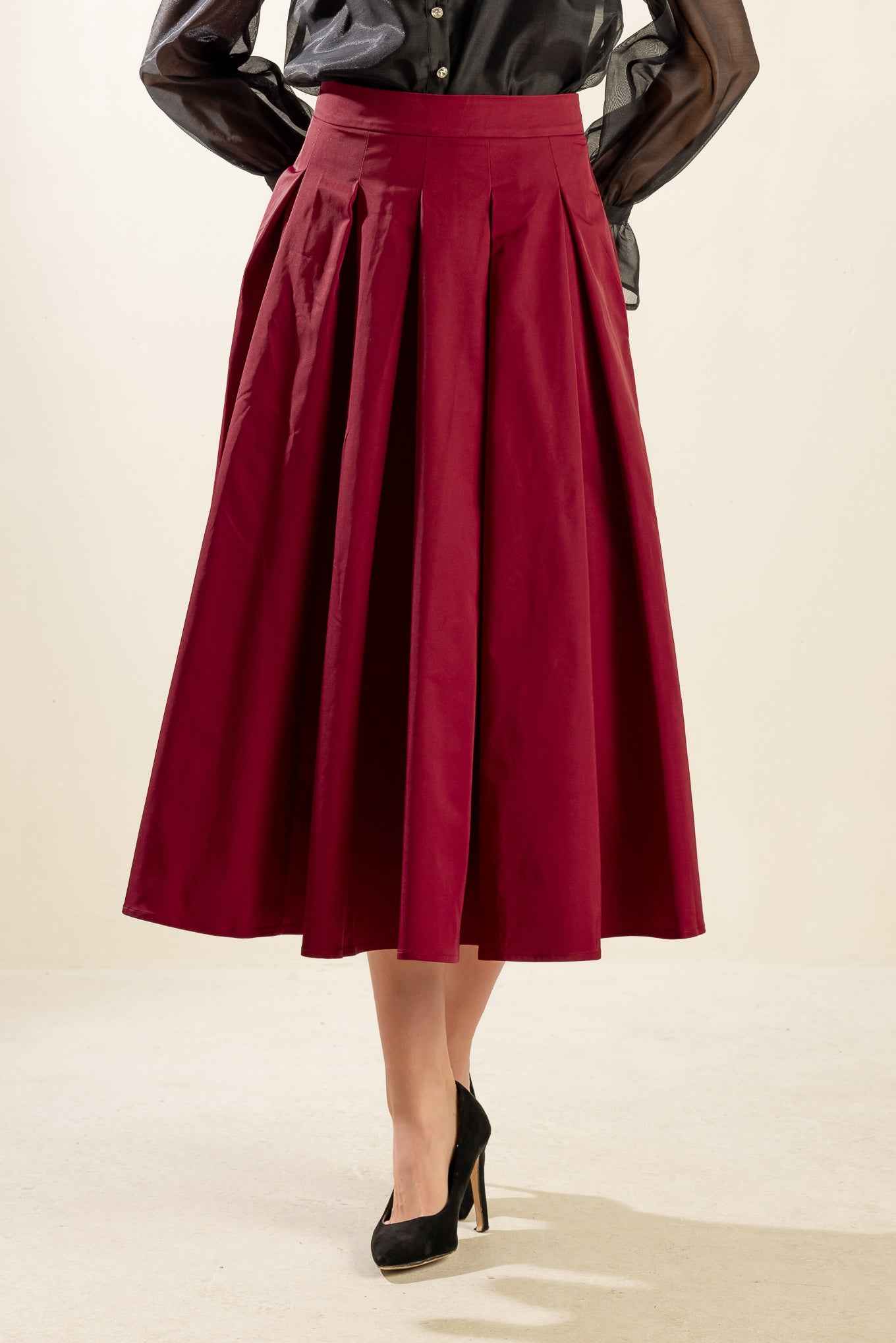 DANCE WITH DESTINY WOVEN MIDI SKIRT