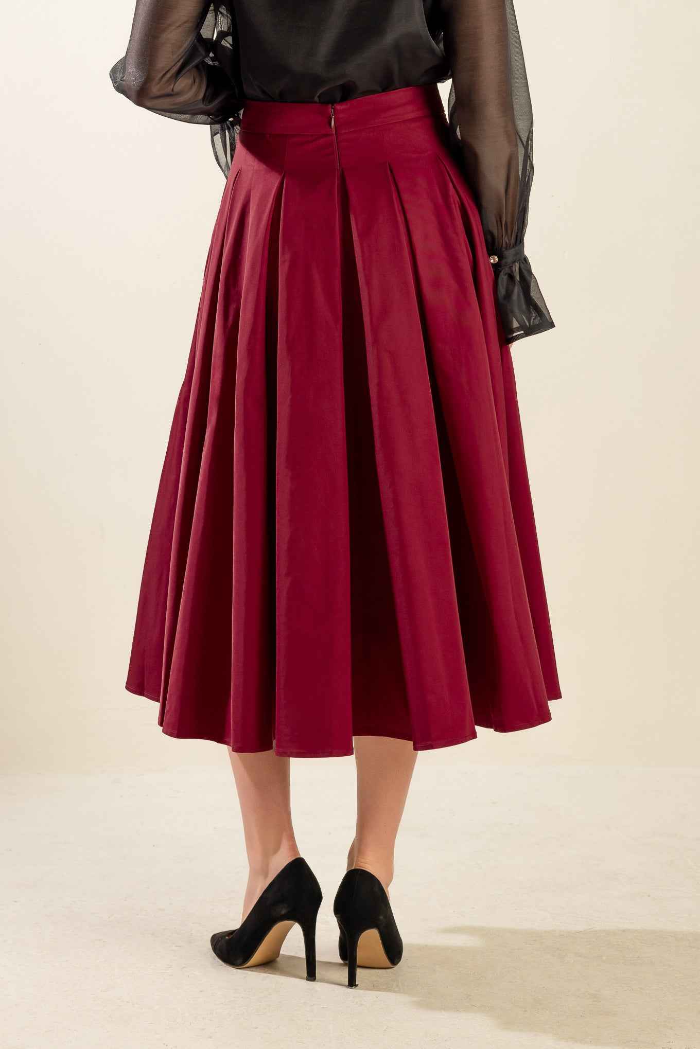 DANCE WITH DESTINY WOVEN MIDI SKIRT