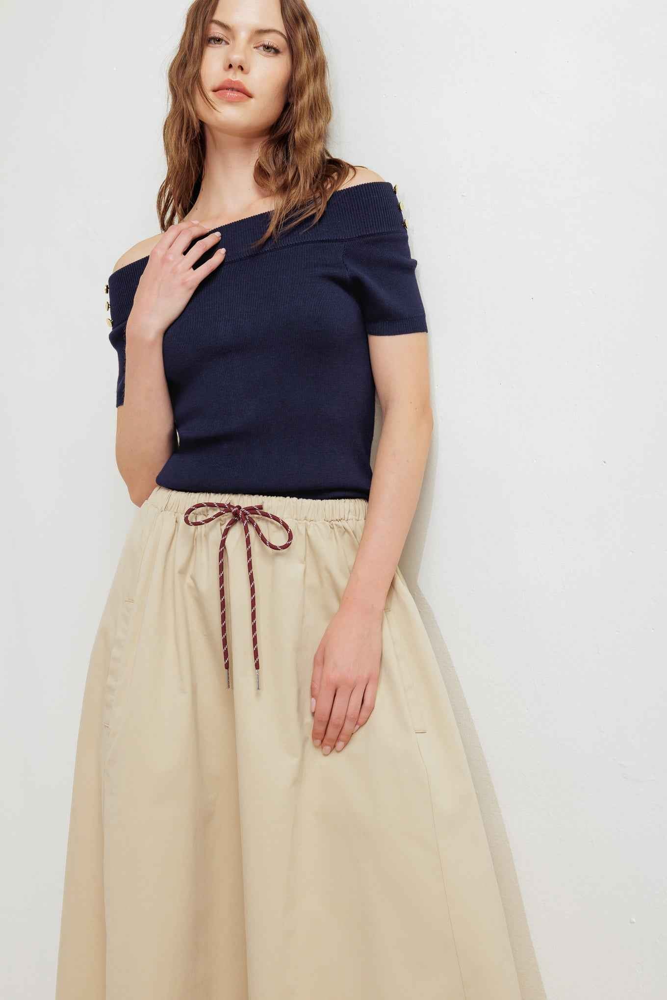 WEEKEND PARISIAN WOVEN MIDI SKIRT