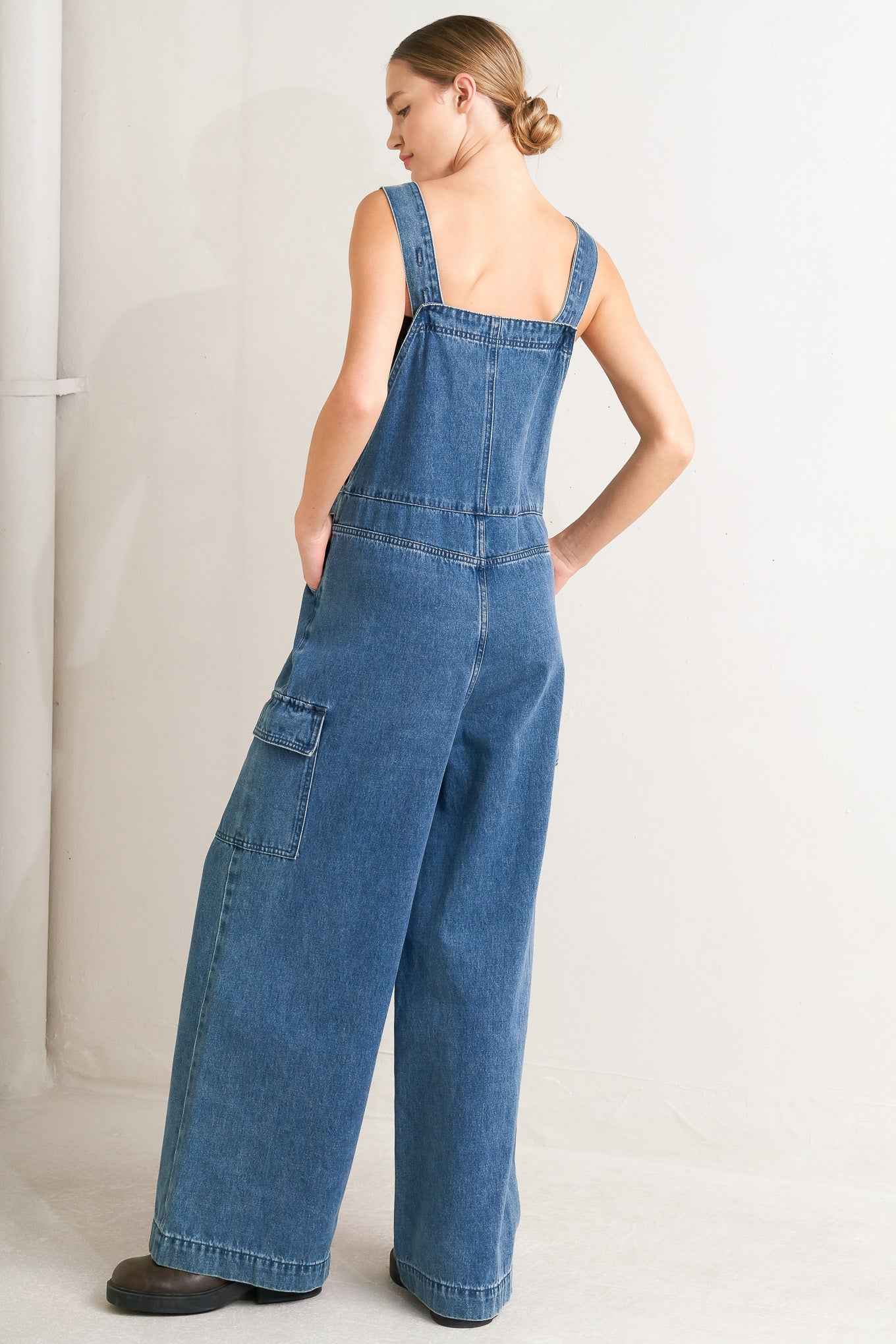LET ME TALK DENIM CARGO PANTS