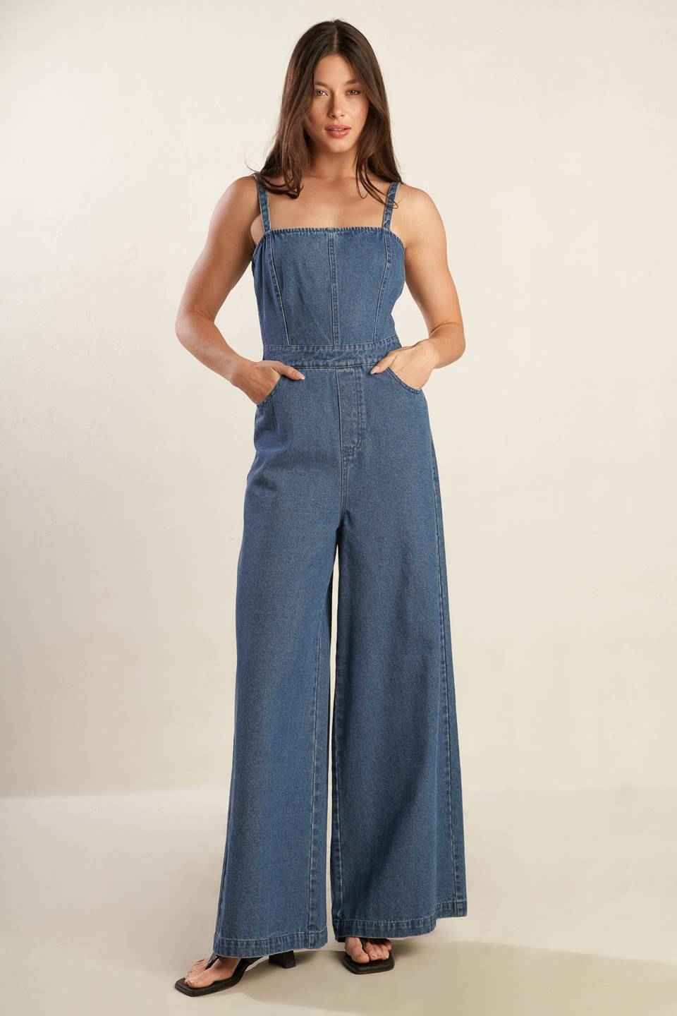 CLEAN GIRL DENIM JUMPSUIT
