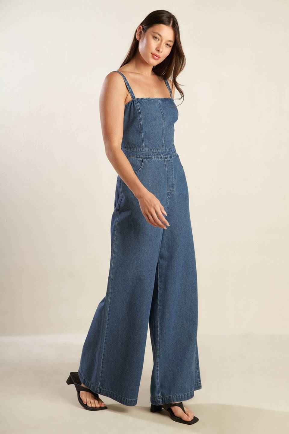 CLEAN GIRL DENIM JUMPSUIT