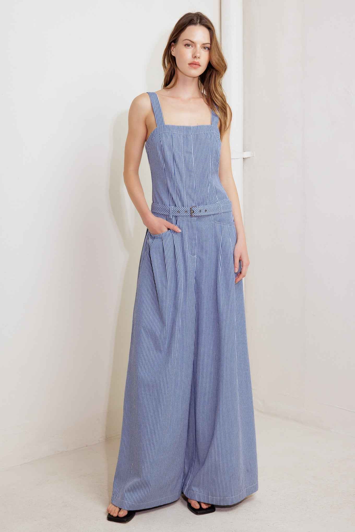FRESH PETAL BLUE WOVEN JUMPSUIT
