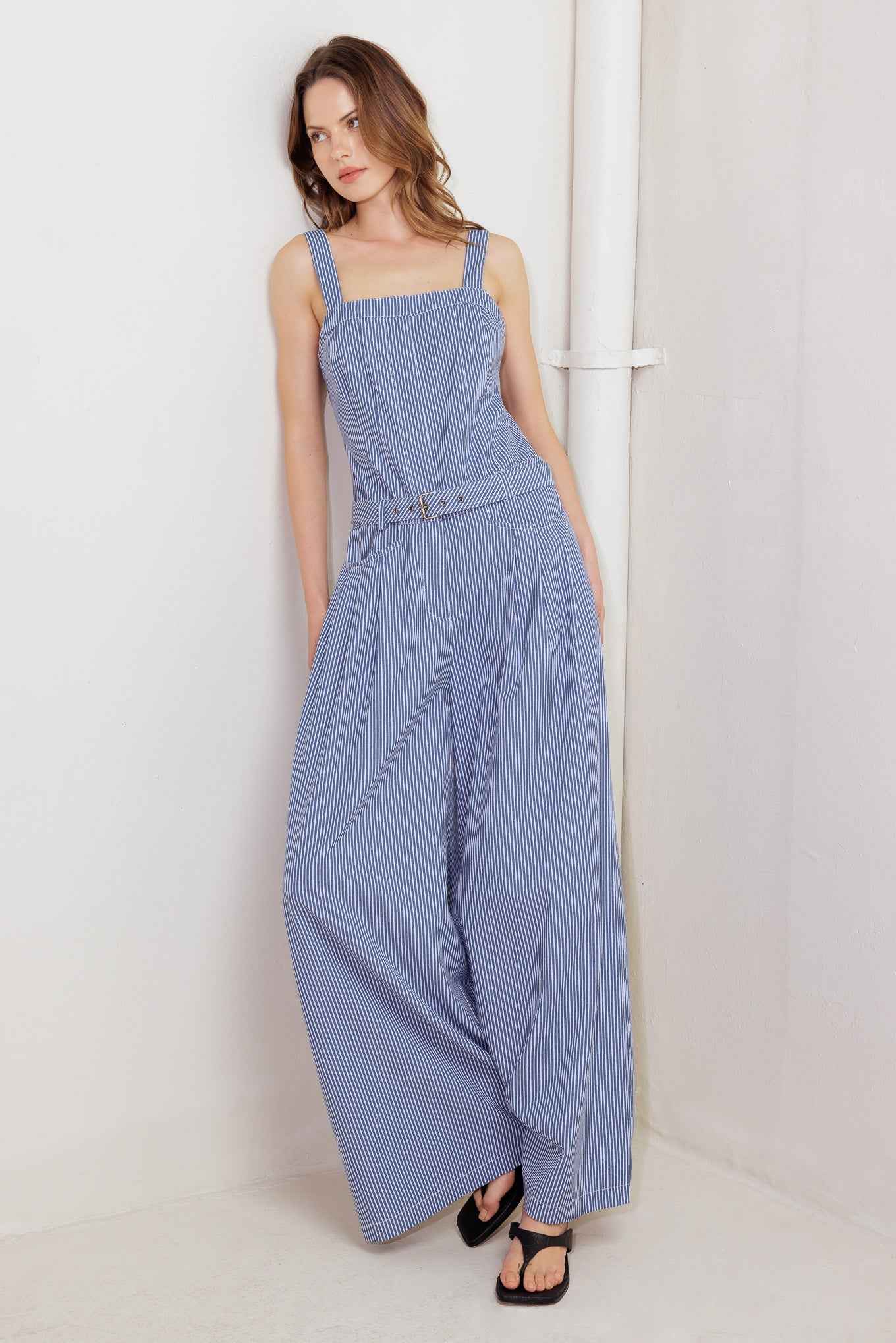 FRESH PETAL BLUE WOVEN JUMPSUIT