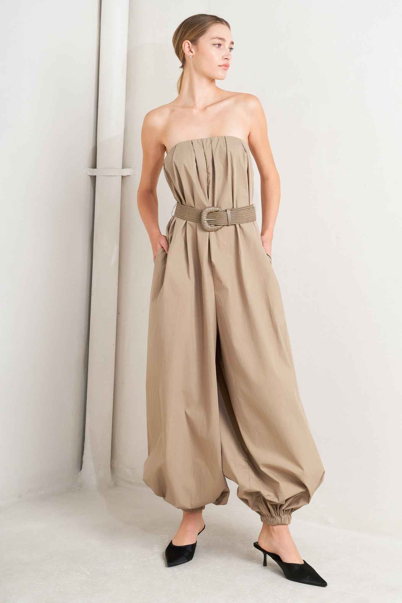 QUIET SENSUALITY WOVEN JUMPSUIT