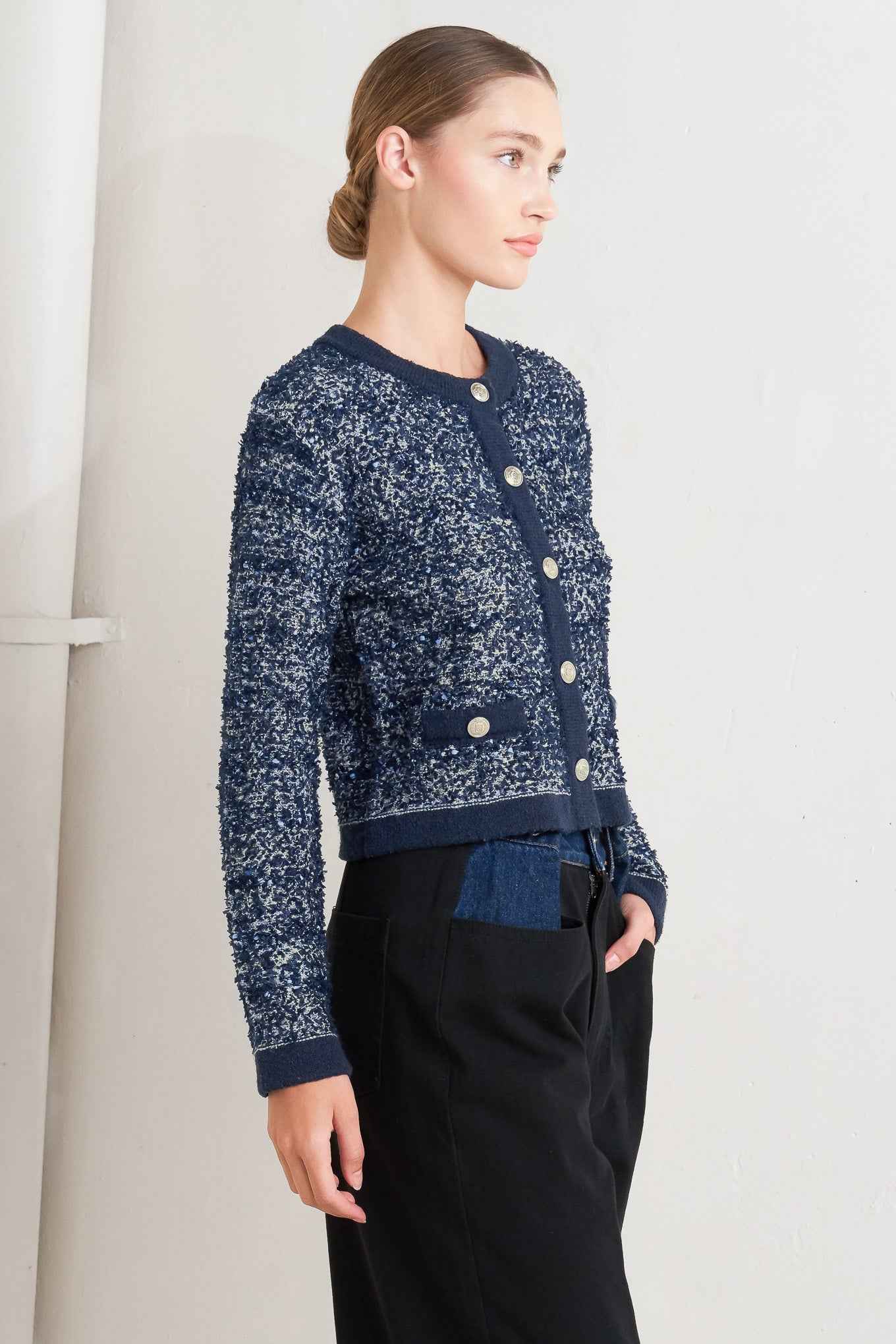 BOUTIQUE GLANCE SWEATER KNIT CARDIGAN