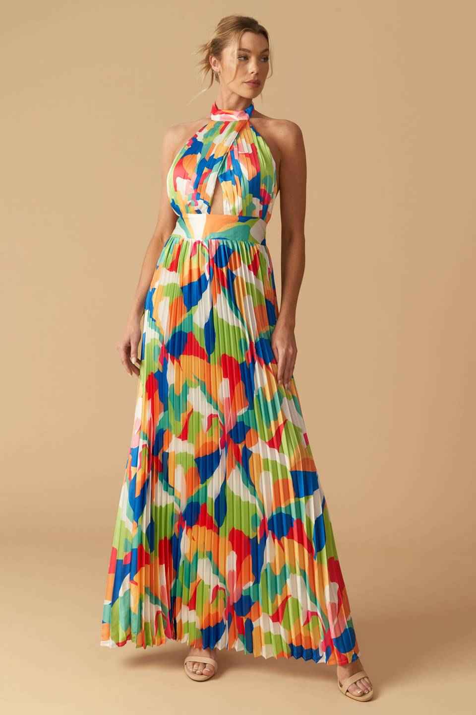 KEEP BLOOMING WOVEN MAXI DRESS
