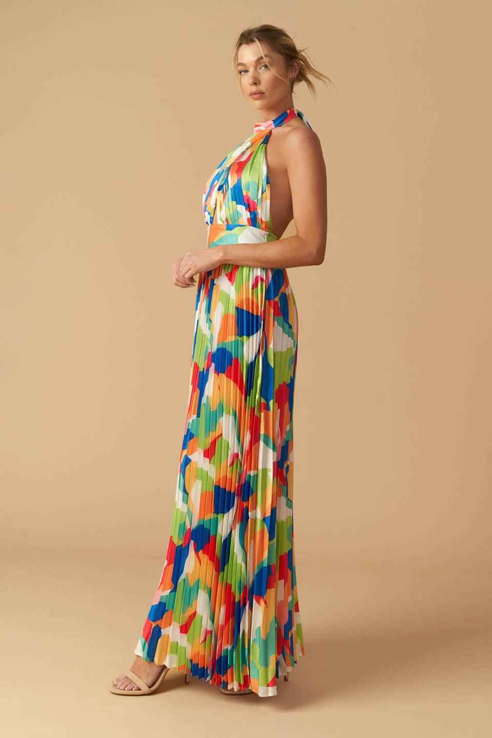 KEEP BLOOMING WOVEN MAXI DRESS