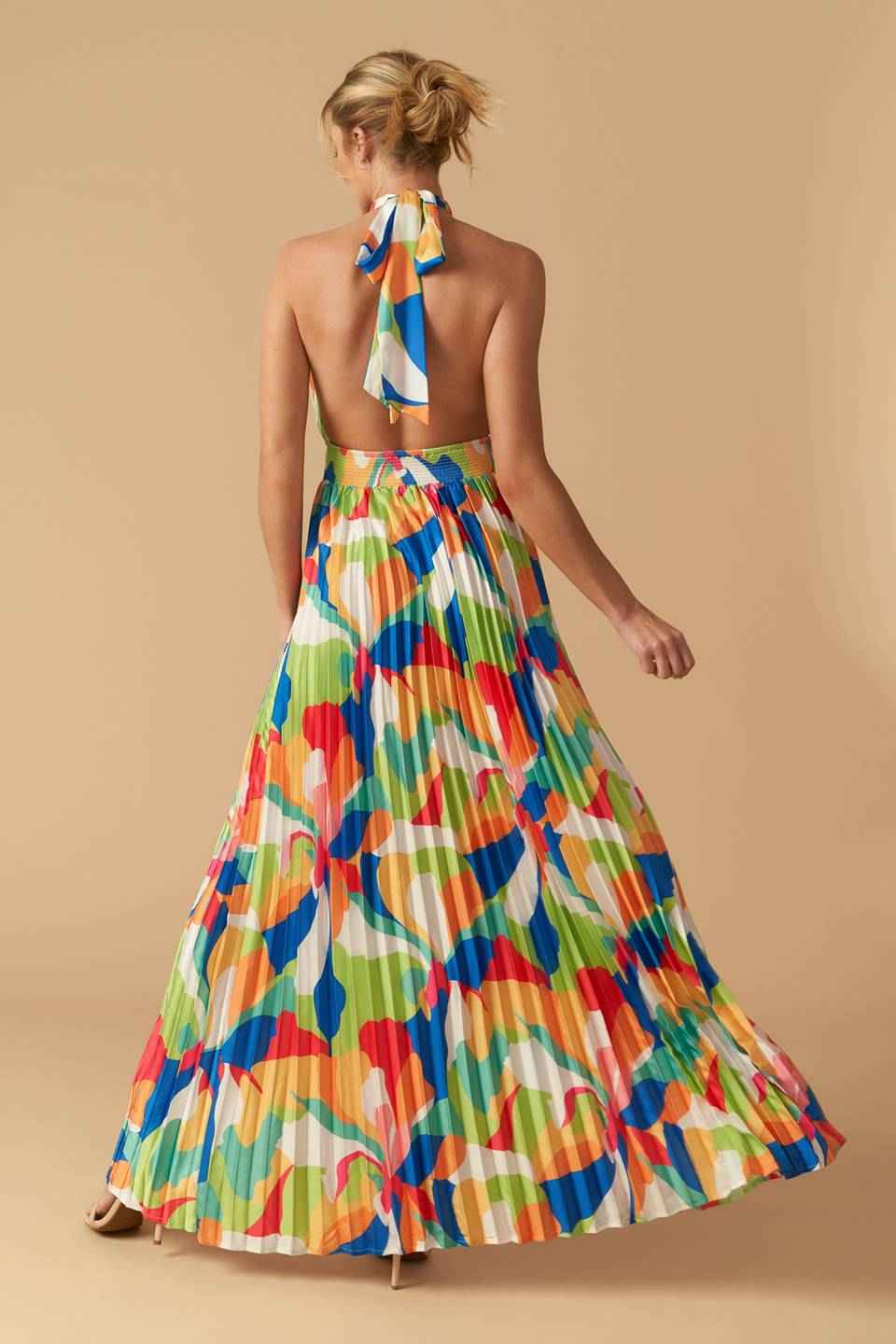 KEEP BLOOMING WOVEN MAXI DRESS