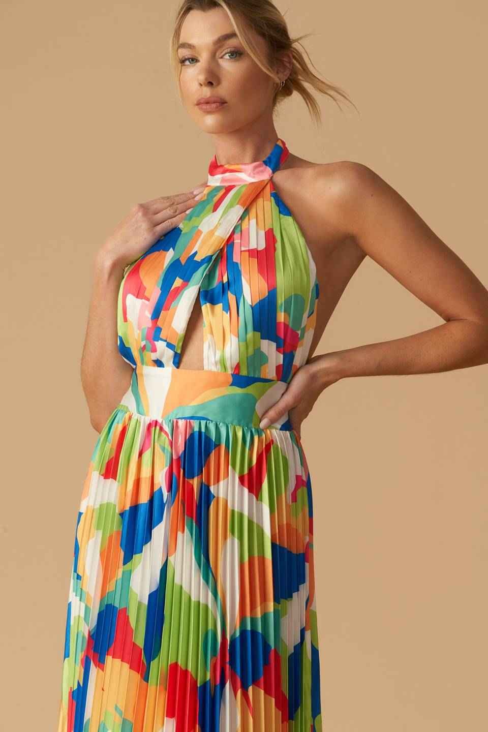 KEEP BLOOMING WOVEN MAXI DRESS