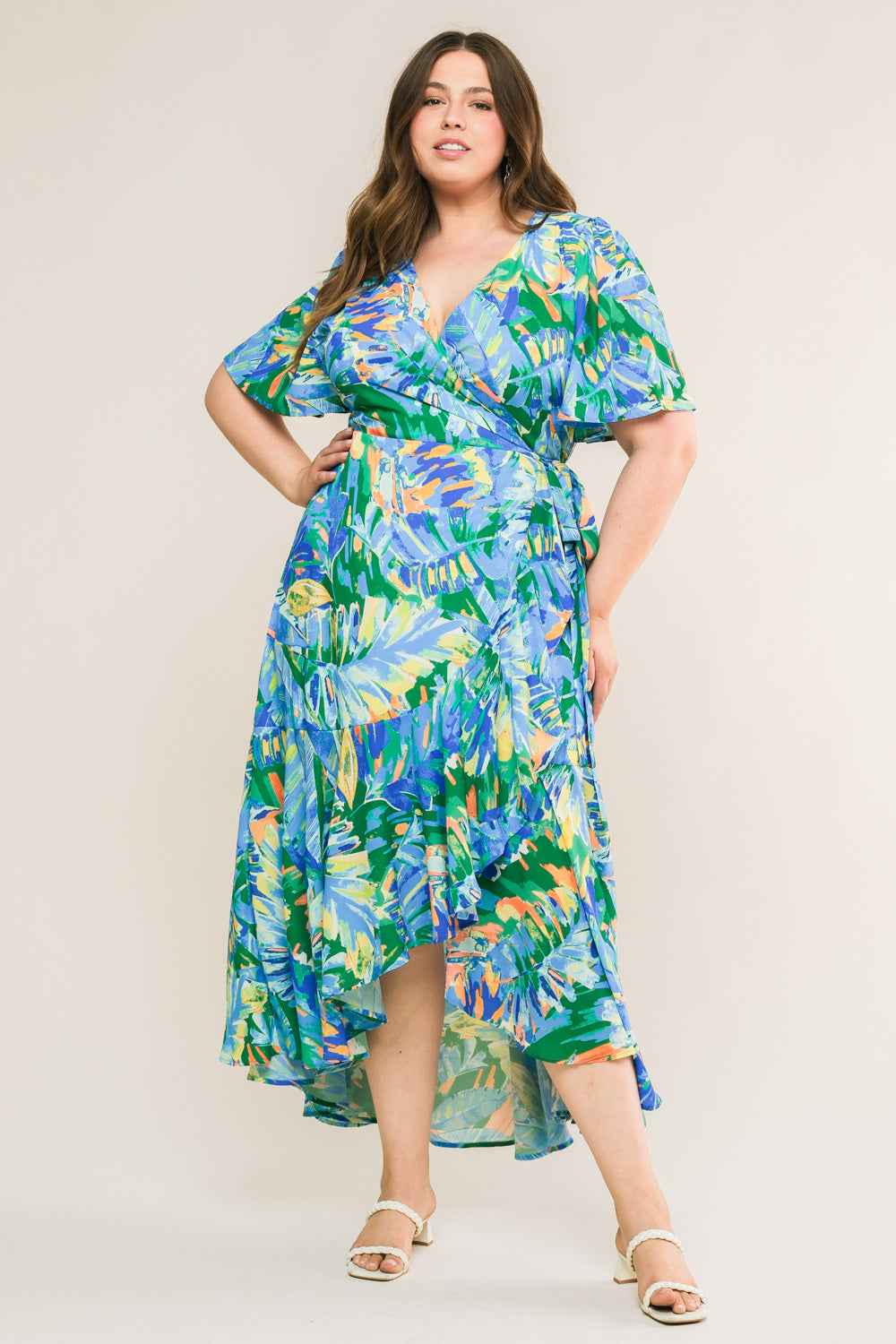 UNEXPECTED SURPRISE WOVEN HI-LO DRESS