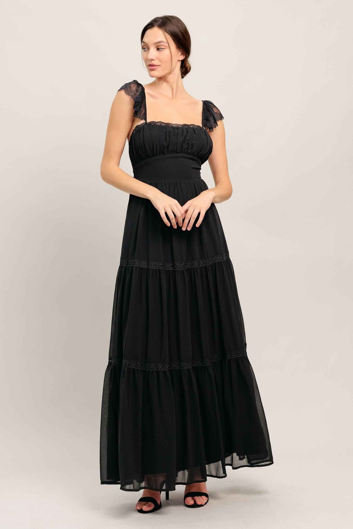 FORGOTTEN ROMANCE WOVEN MAXI DRESS