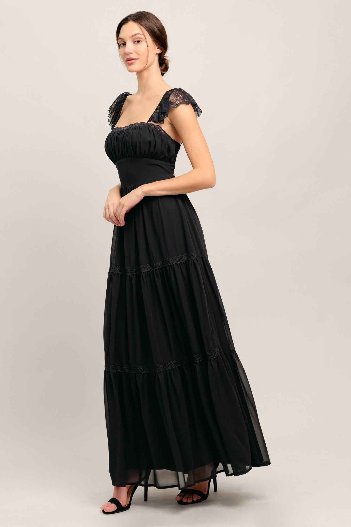 FORGOTTEN ROMANCE WOVEN MAXI DRESS