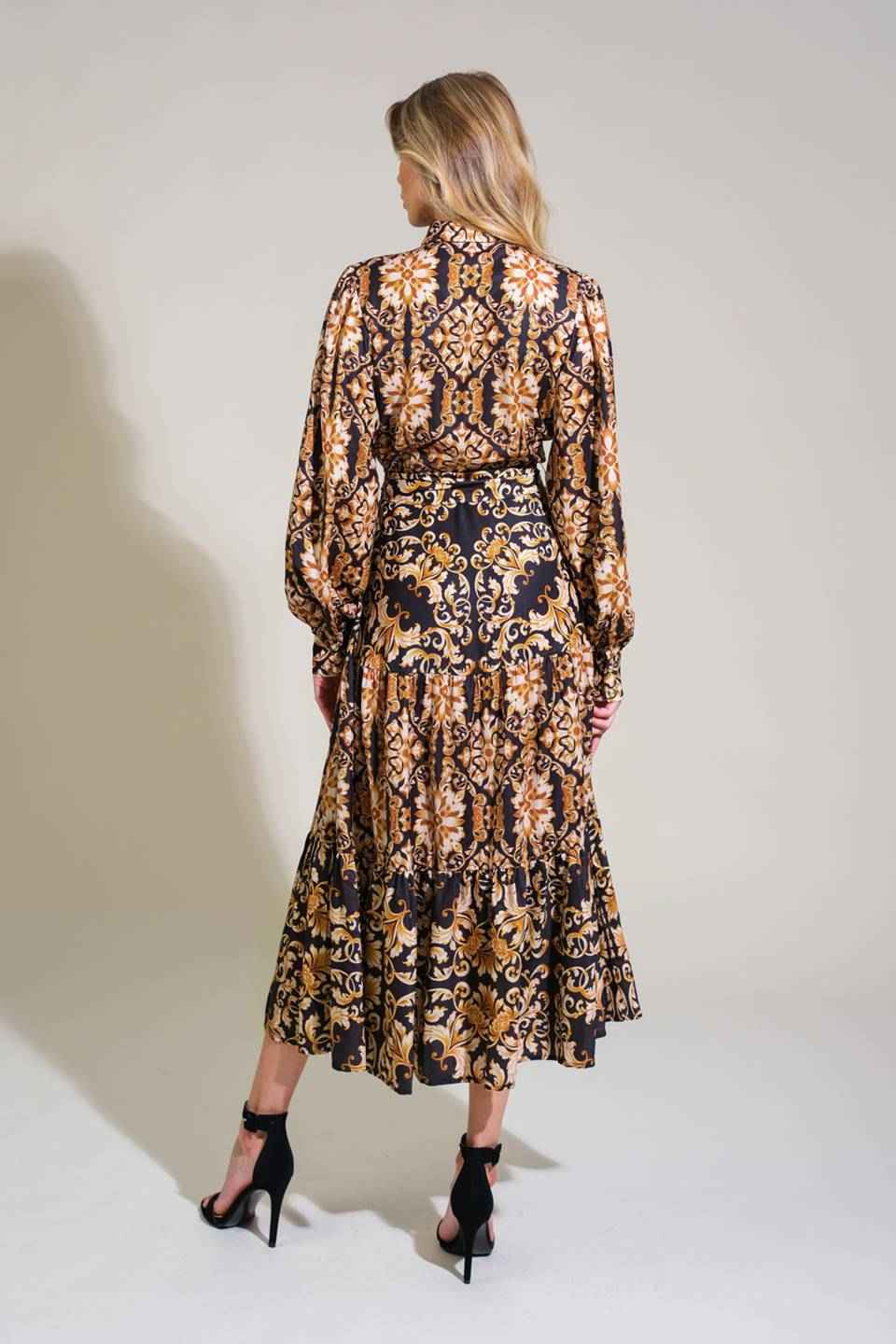 CELESTIAL BEAUTY WOVEN MIDI DRESS