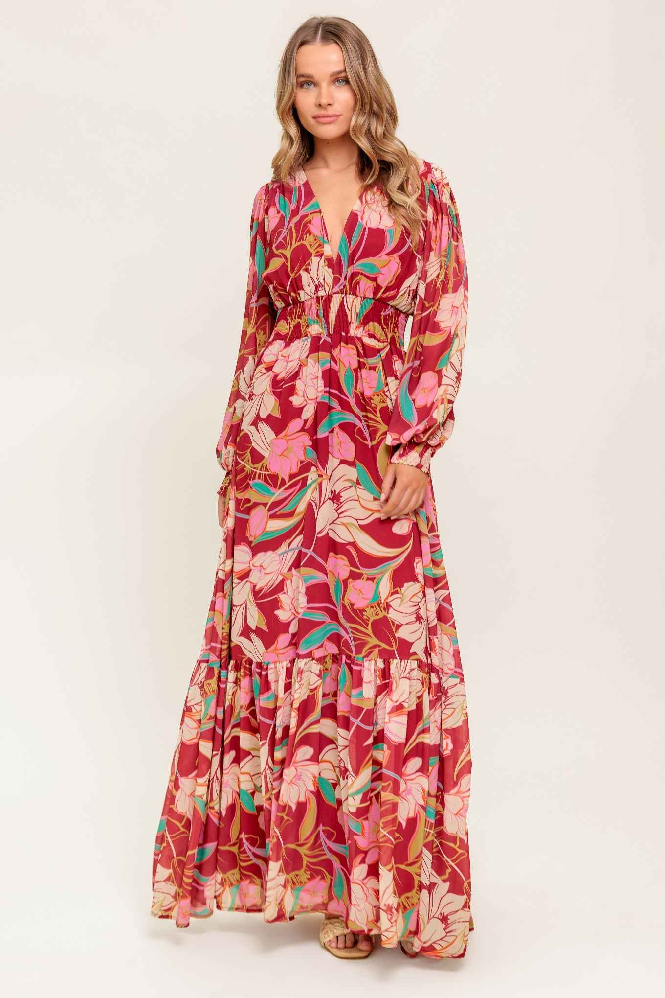 AMAZING PRESENCE WOVEN MAXI DRESS