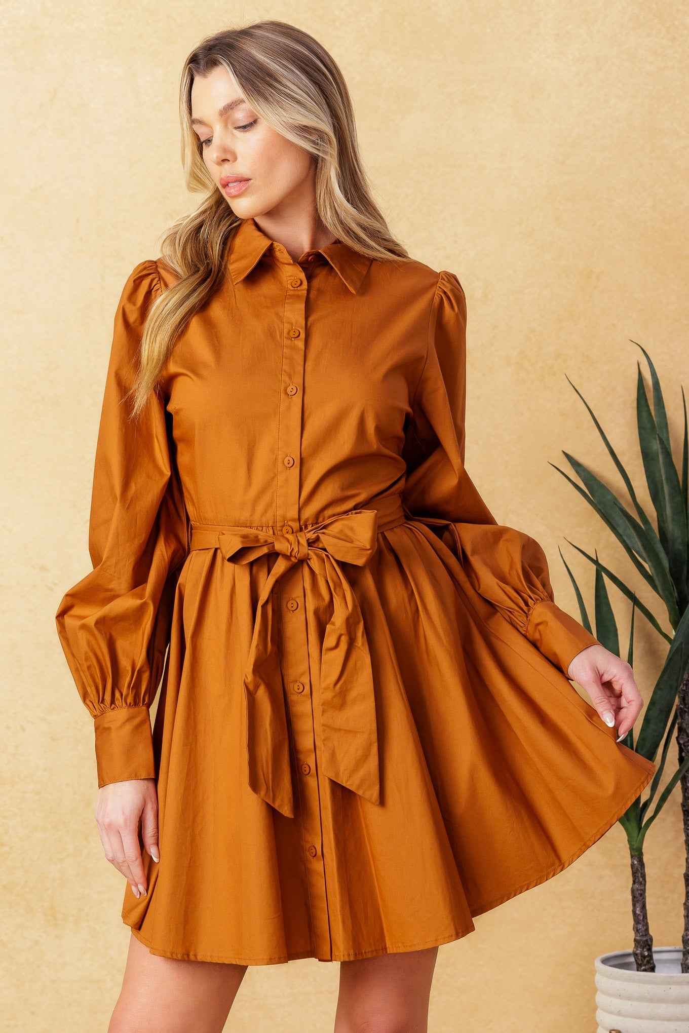 EATONS NECK WOVEN MINI DRESS