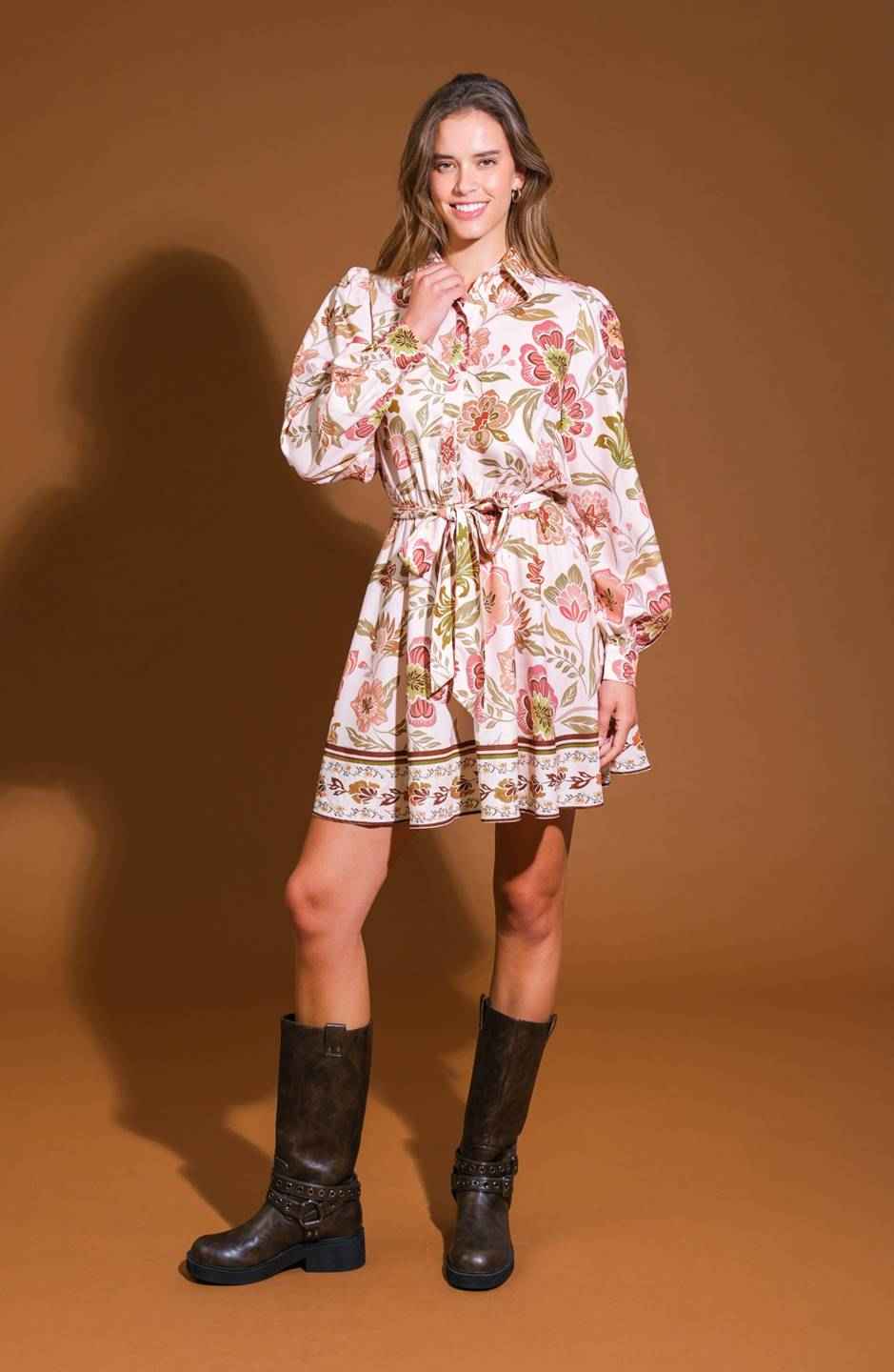 DESERT DAWN WOVEN MINI DRESS