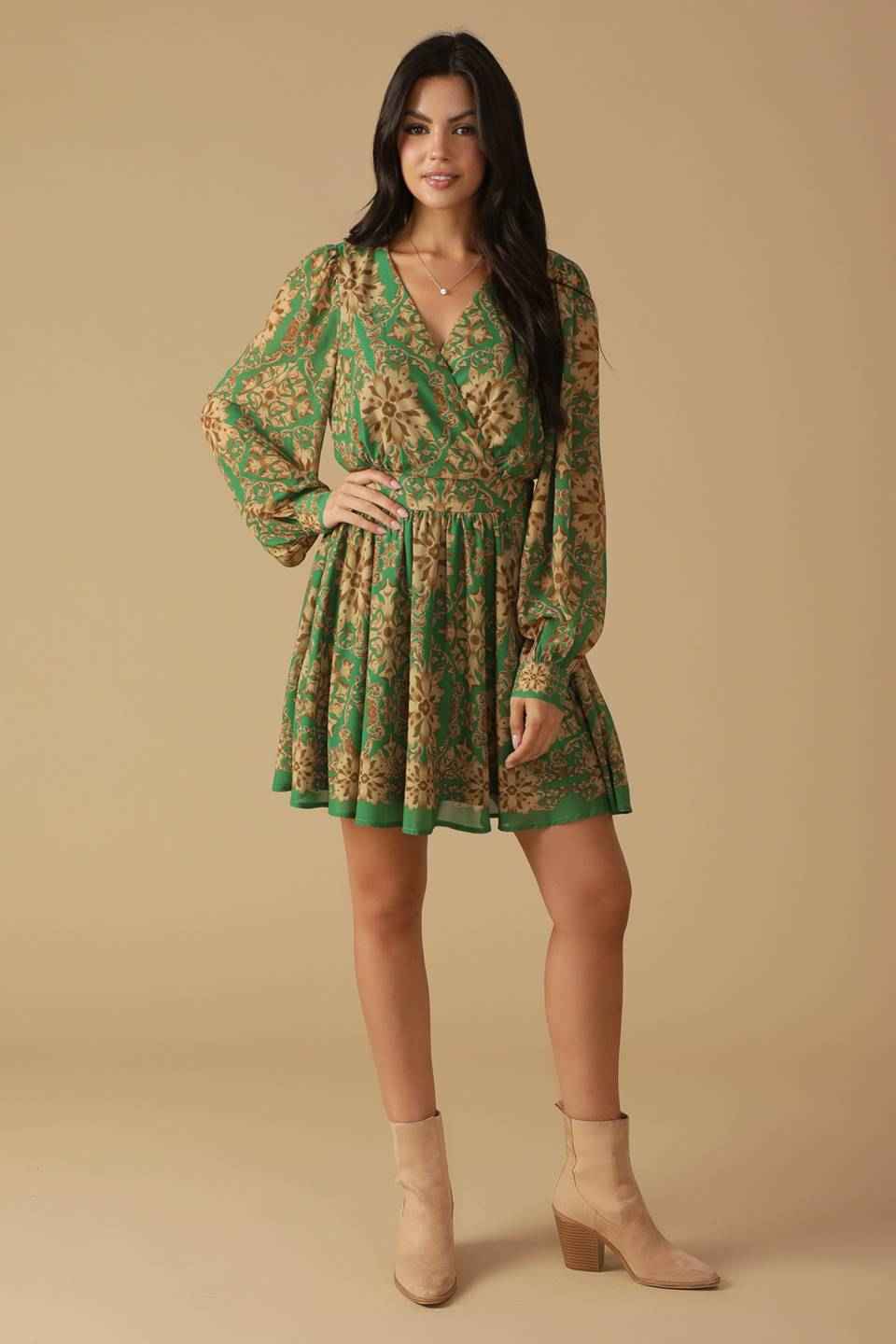 GOT ME WONDERING WOVEN MINI DRESS