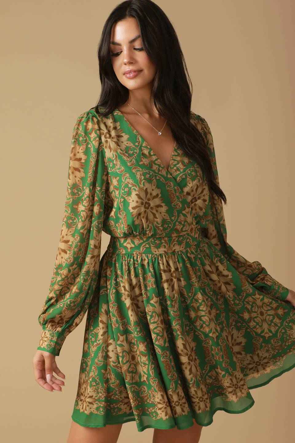 GOT ME WONDERING WOVEN MINI DRESS