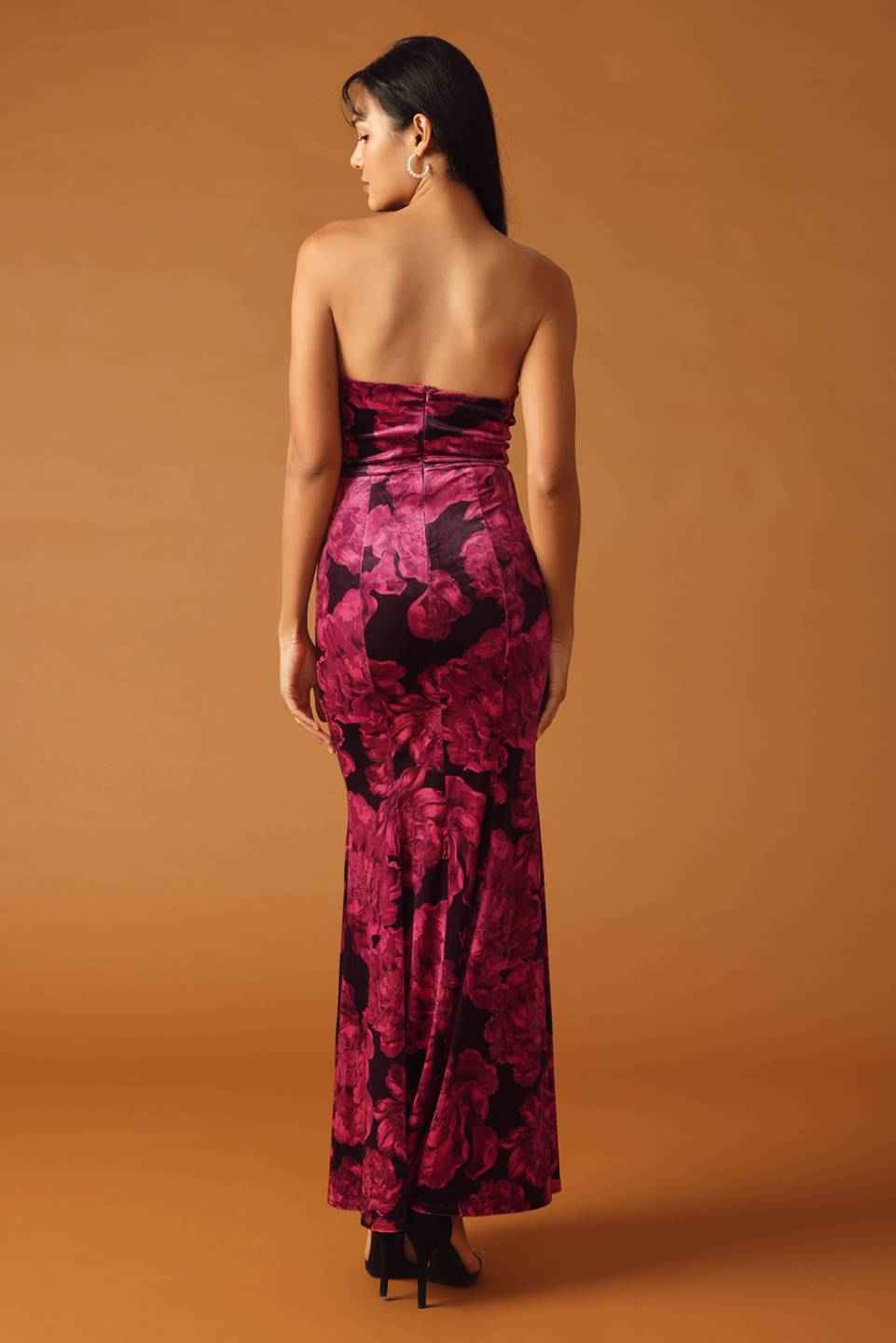 FALLING INTO PLACE VELVET MAXI DRESS