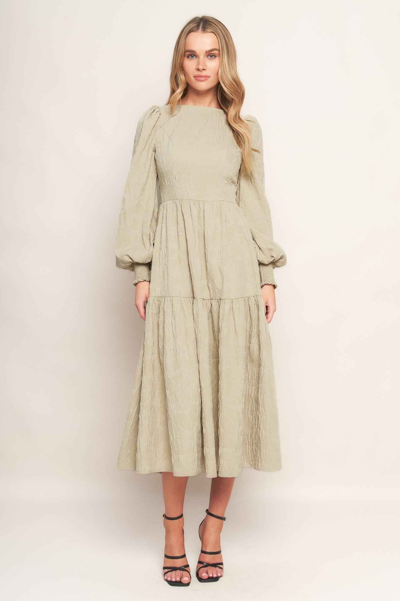 NEBULA NIGHTS WOVEN MIDI DRESS