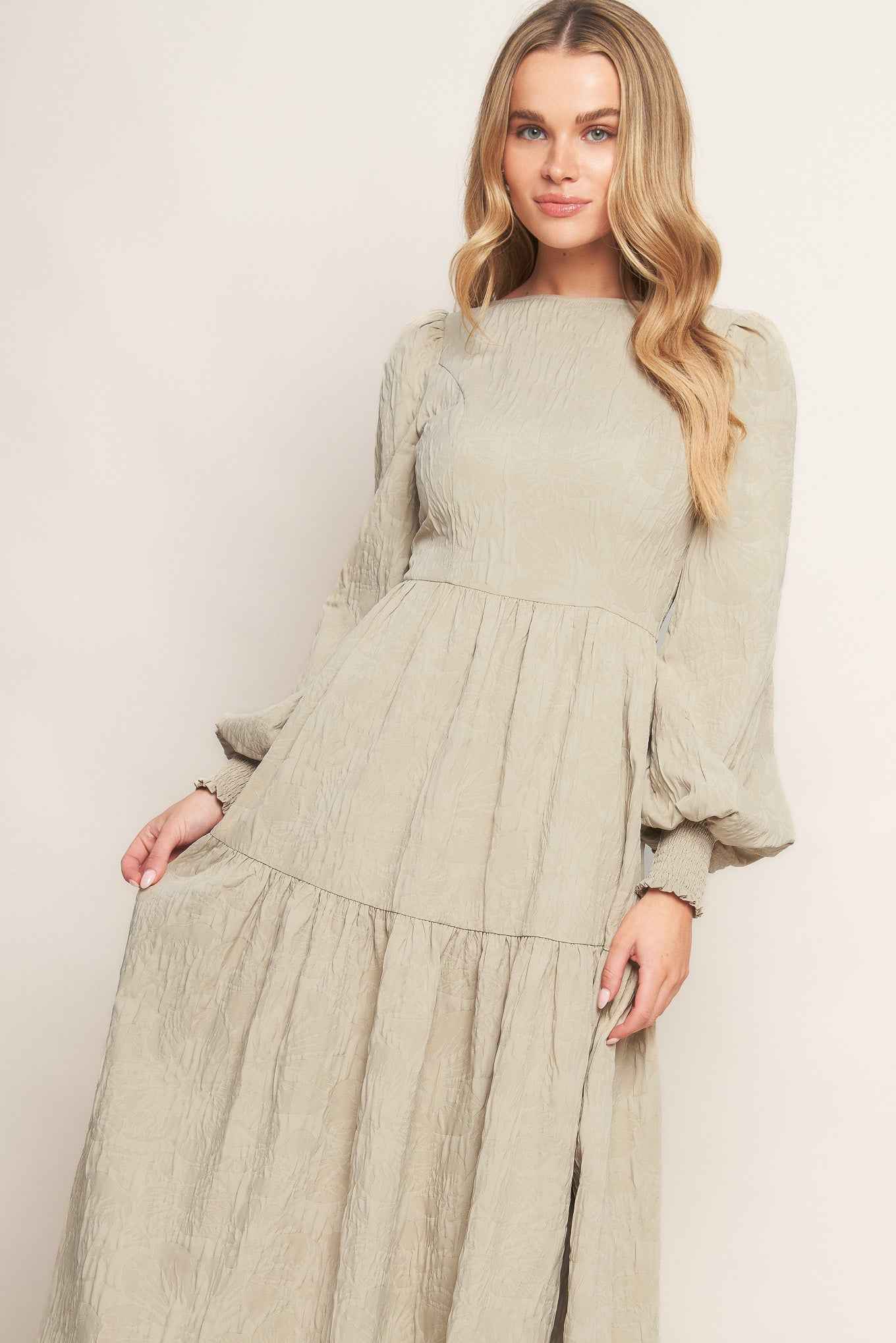 NEBULA NIGHTS WOVEN MIDI DRESS