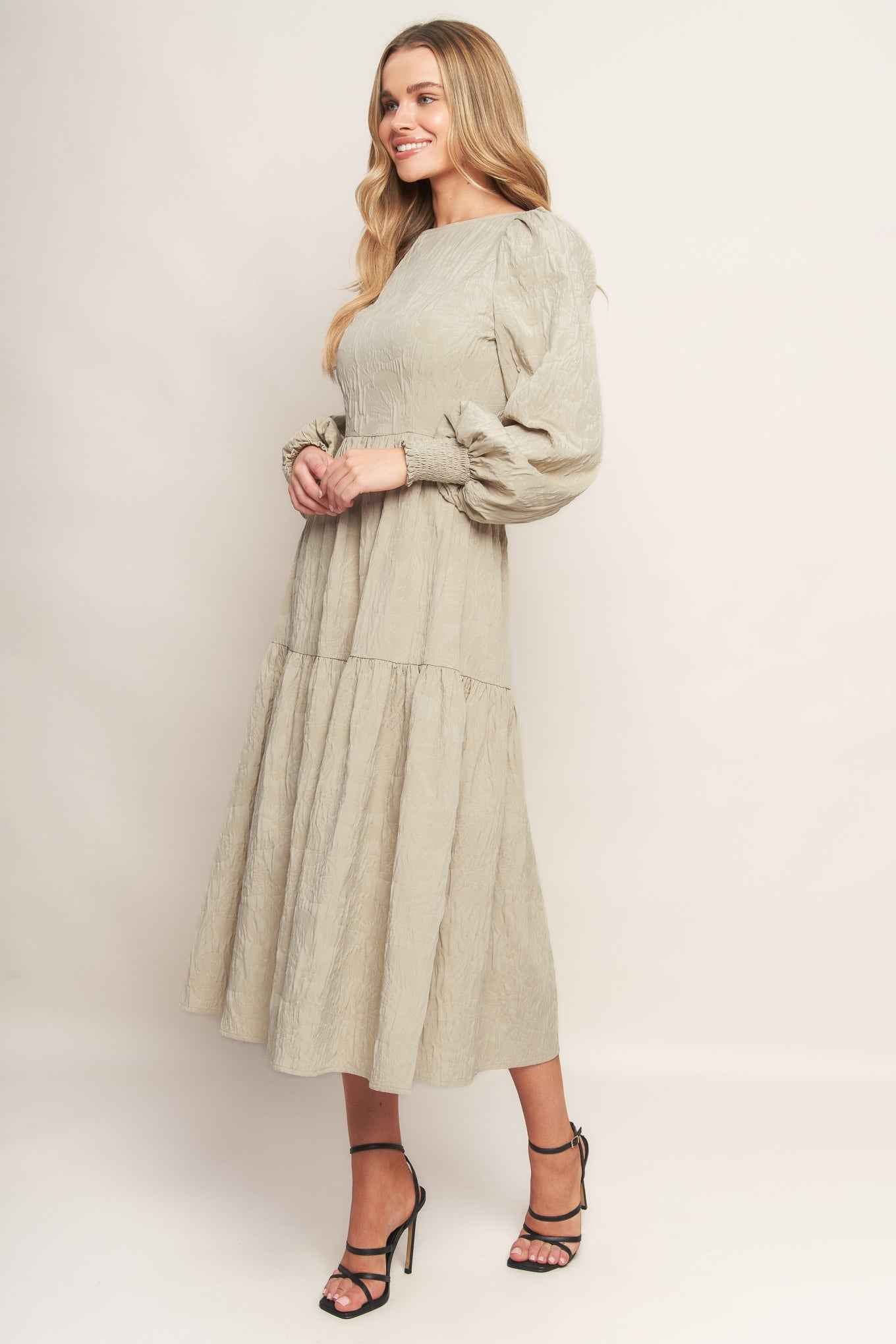 NEBULA NIGHTS WOVEN MIDI DRESS