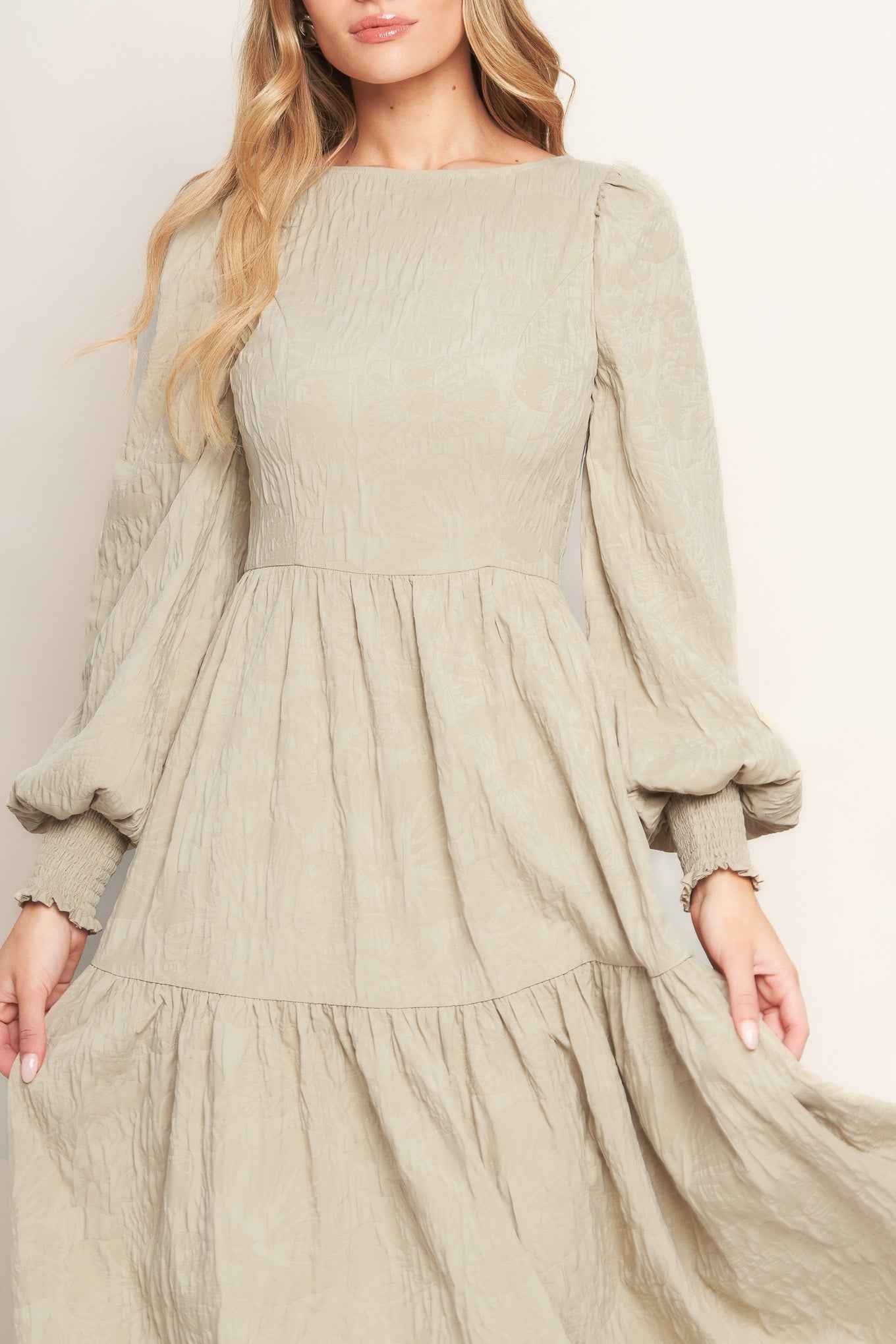 NEBULA NIGHTS WOVEN MIDI DRESS