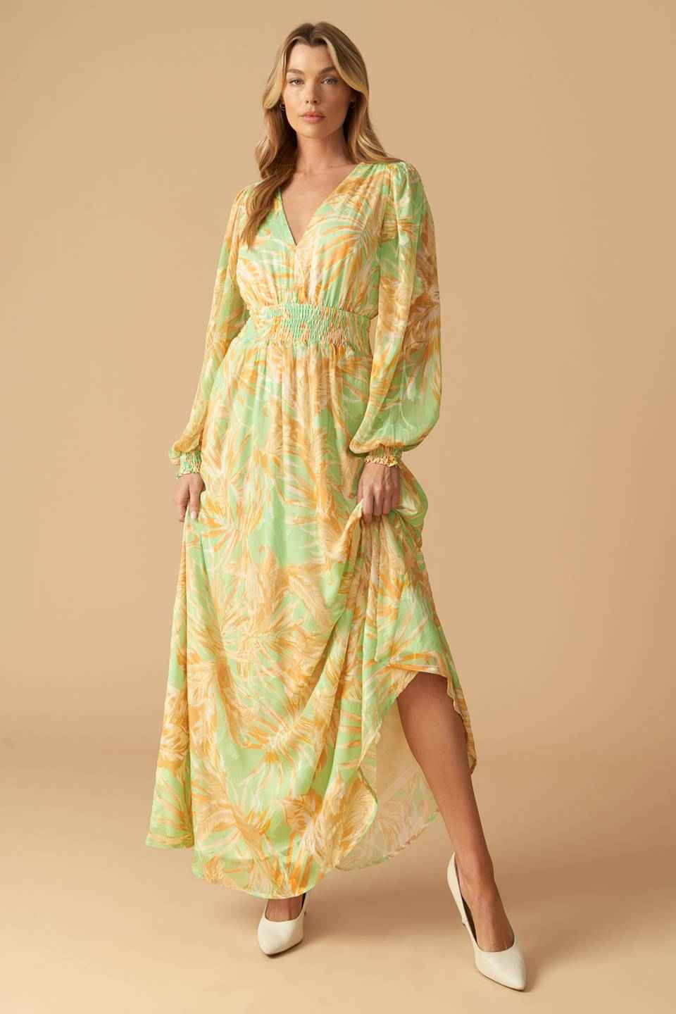 SUNSET SASHAY WOVEN MAXI DRESS
