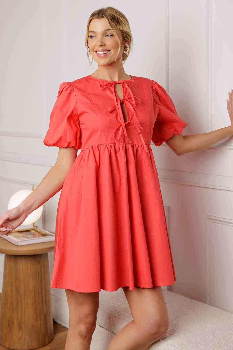 TIMELESS ANYWAYS WOVEN MINI DRESS