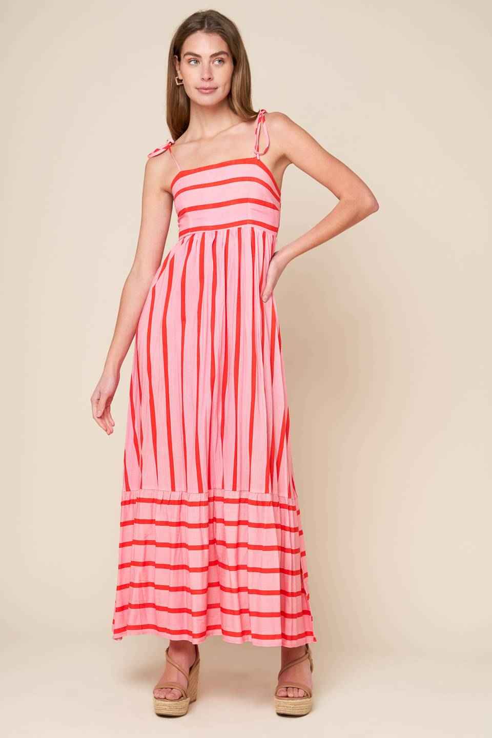 SPEAK NOW WOVEN MIDI DRESS