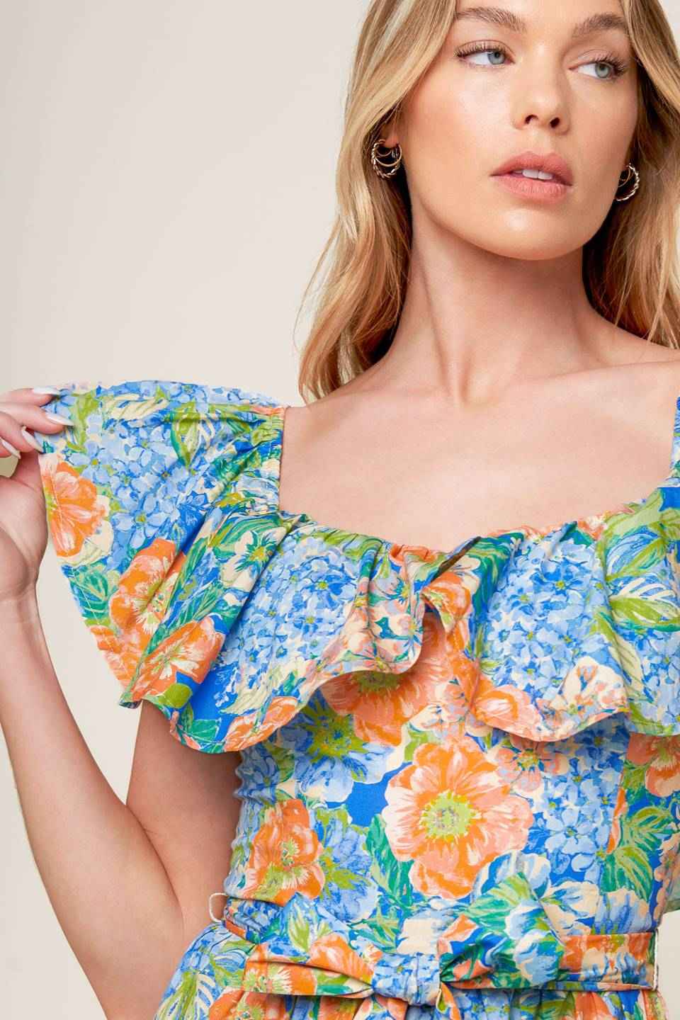 DELIGHTFUL GARDEN PARTY WOVEN MAXI DRESS