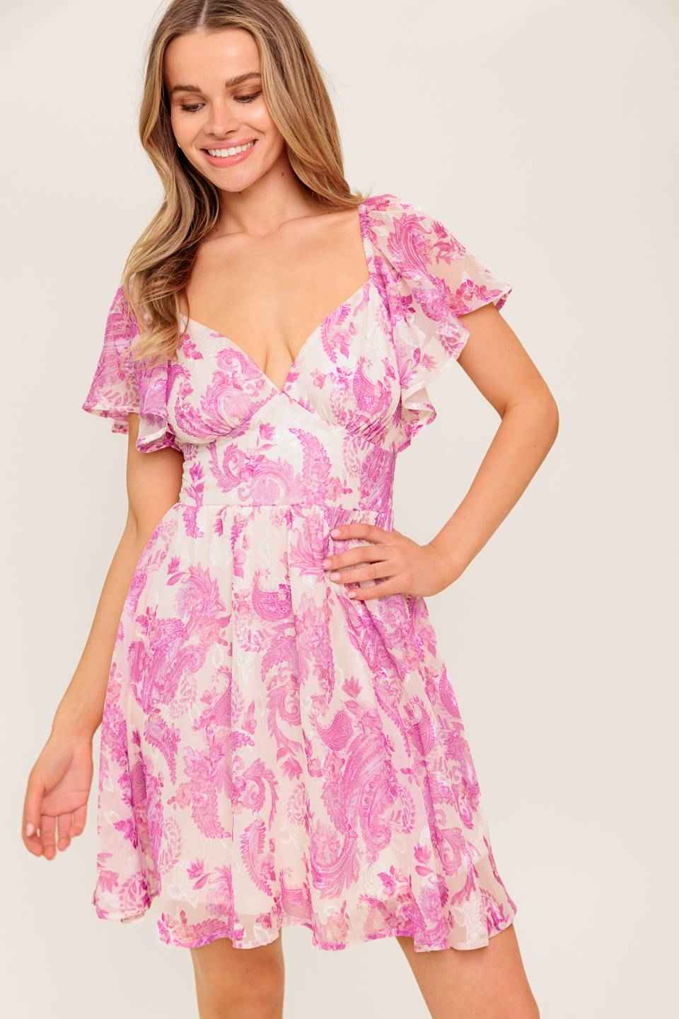 OCEAN WHISPER SKY BLUE WOVEN MINI DRESS