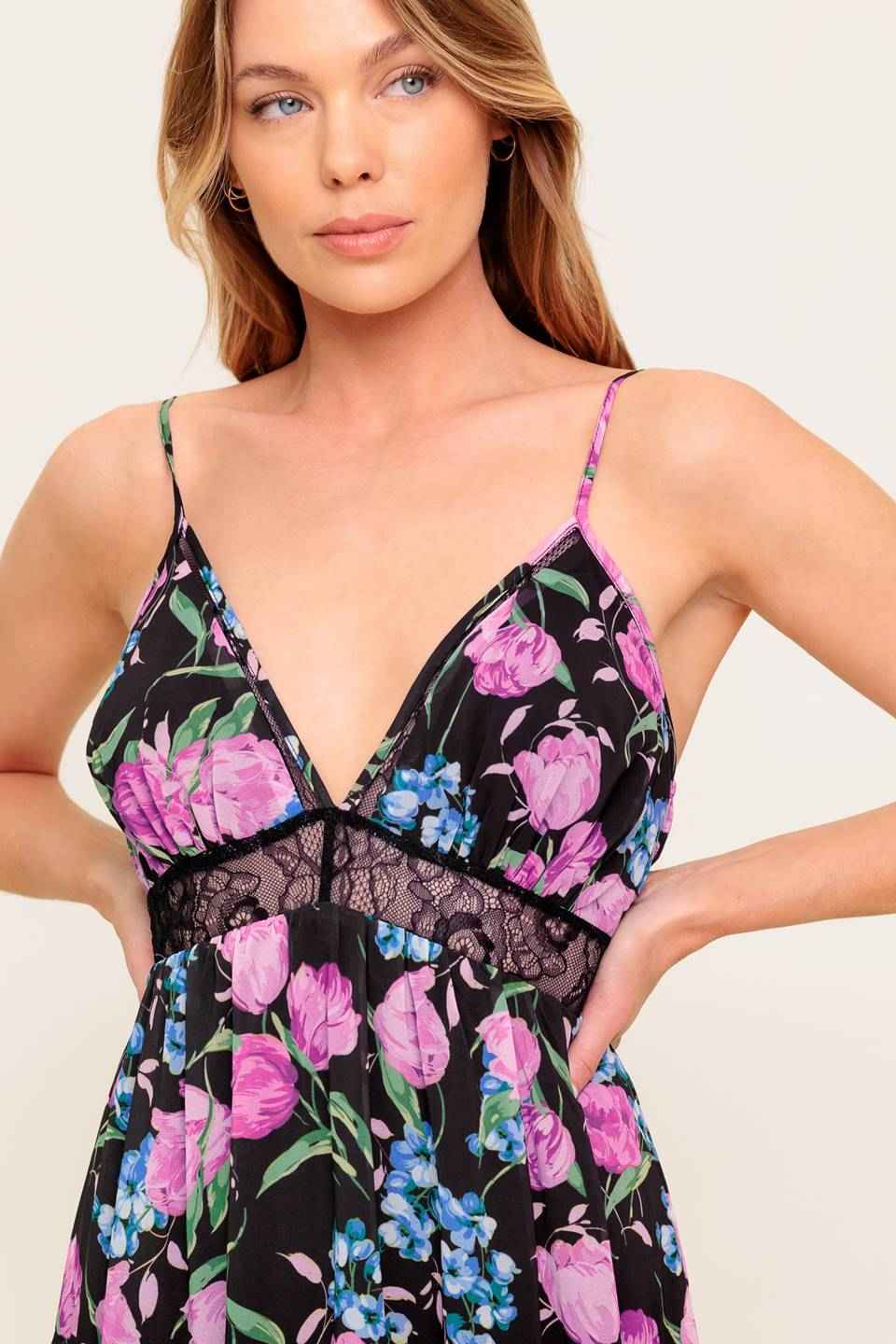 PURE SUNSHINE BLACK WOVEN MAXI DRESS