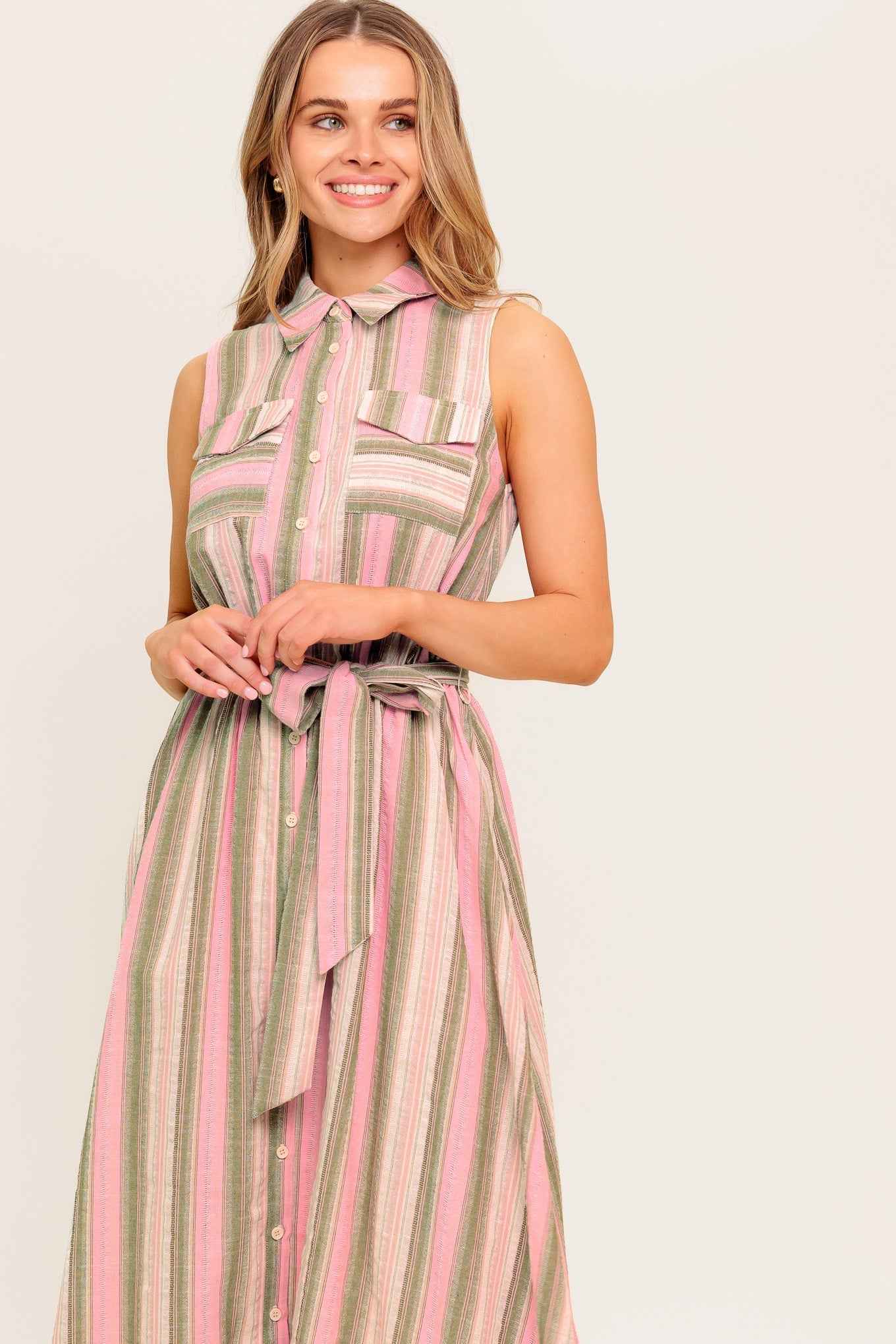 WIND ON MY SKIN WOVEN MIDI DRESS