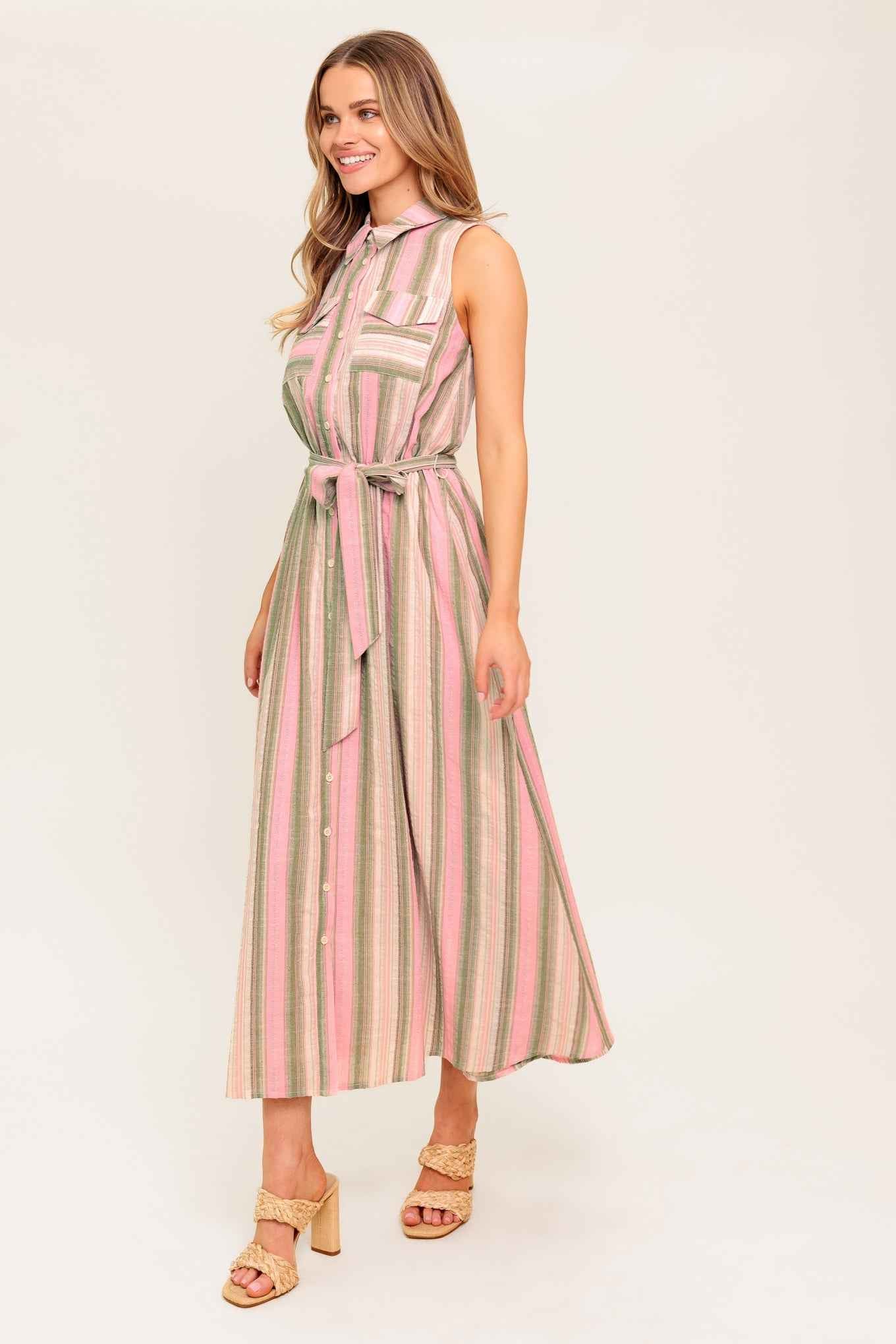 WIND ON MY SKIN WOVEN MIDI DRESS