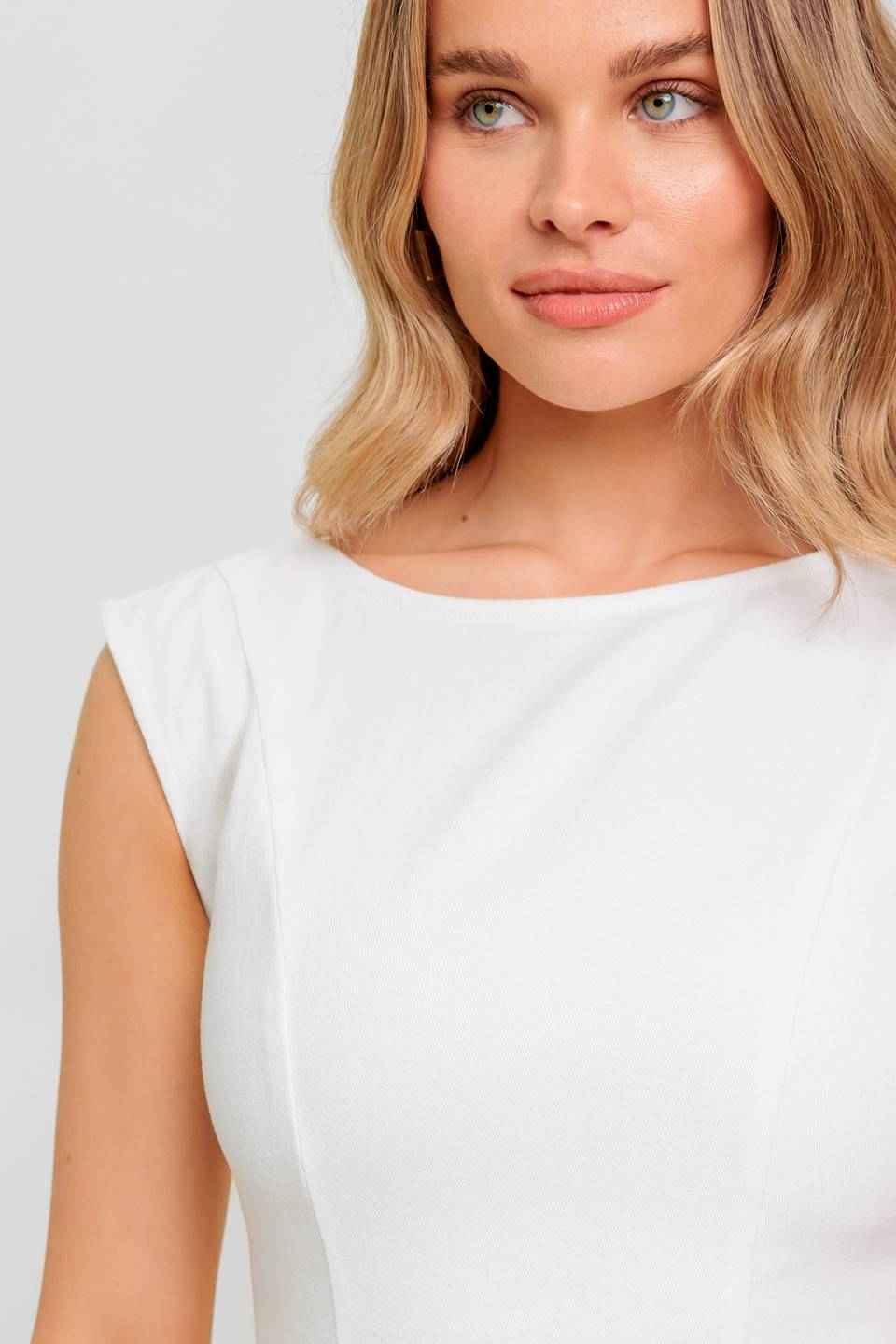 CANDLE VINE WHITE DENIM WOVEN MIDI DRESS